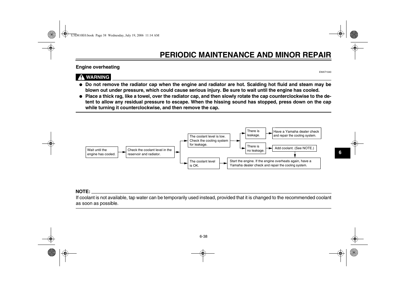 Periodic maintenance and minor repair | Yamaha XVS13AW(C) User Manual | Page 77 / 97