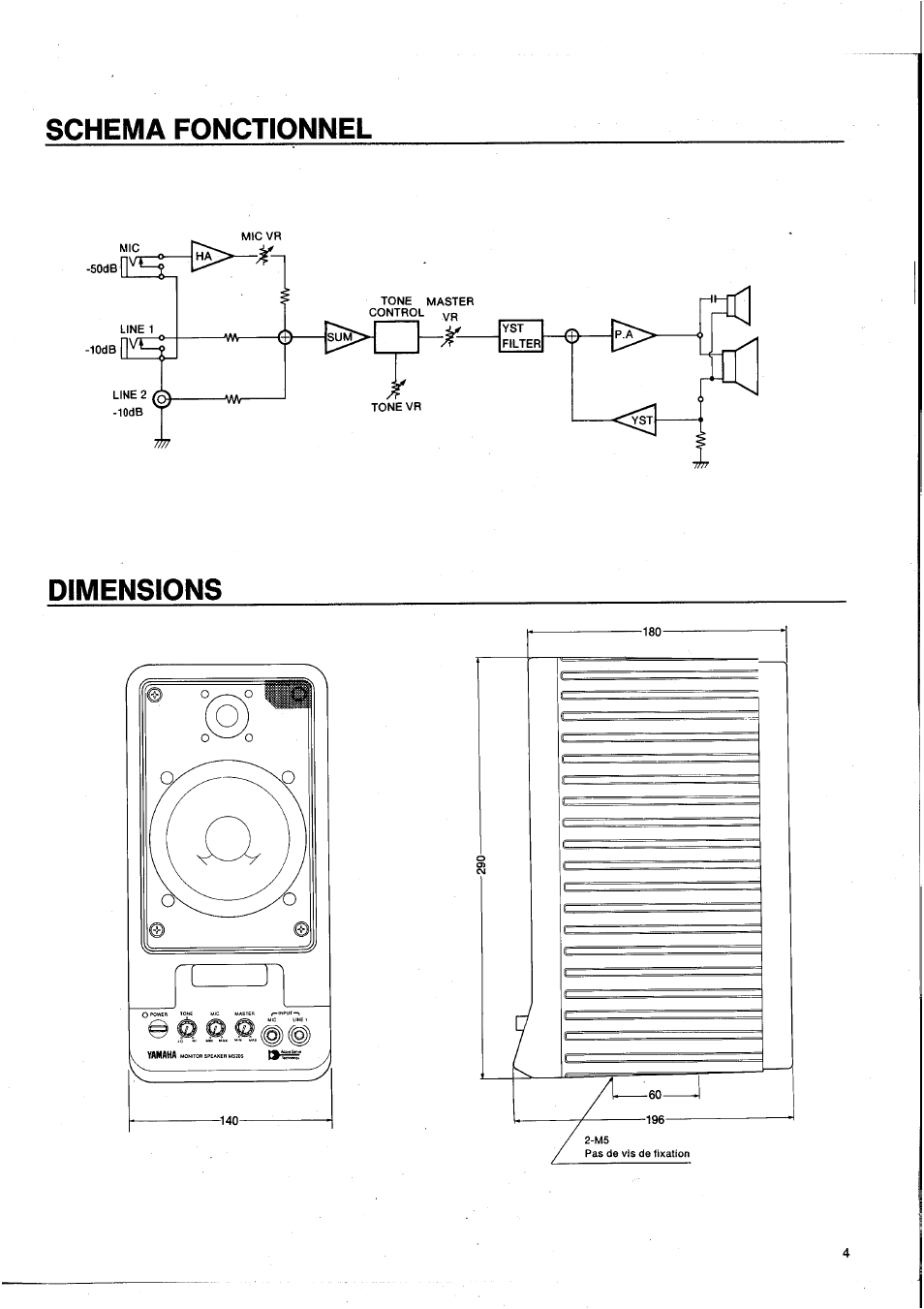 Yamaha MS20S User Manual | Page 12 / 20