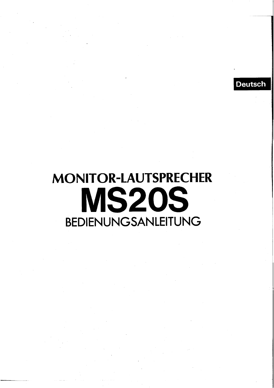 Ms20s | Yamaha MS20S User Manual | Page 14 / 20