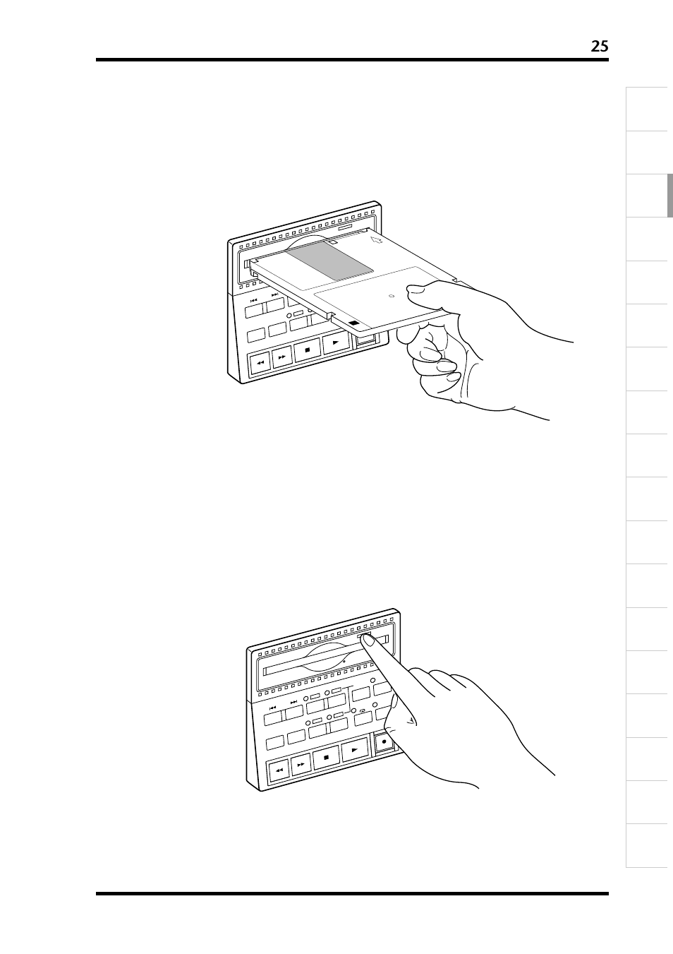 ディスクの挿入、取出し | Yamaha D24 User Manual | Page 31 / 217