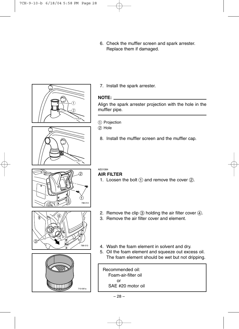 Air filter | Yamaha EF3000iSE User Manual | Page 33 / 47
