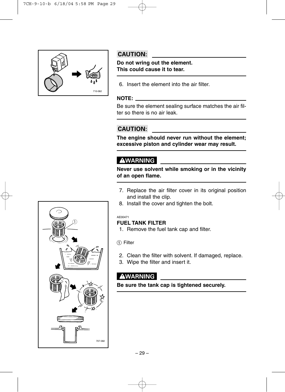 Fuel tank filter | Yamaha EF3000iSE User Manual | Page 34 / 47