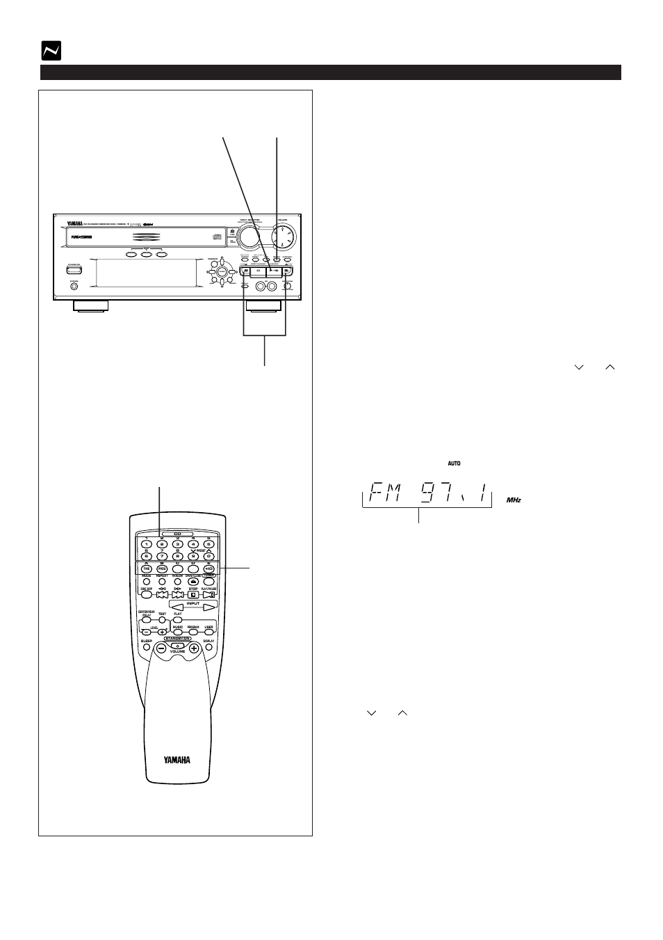 Manual preset tuning, E-24 tuning operation, For easier operation | Example: to store a station to a1) | Yamaha EMX100RDS User Manual | Page 32 / 53