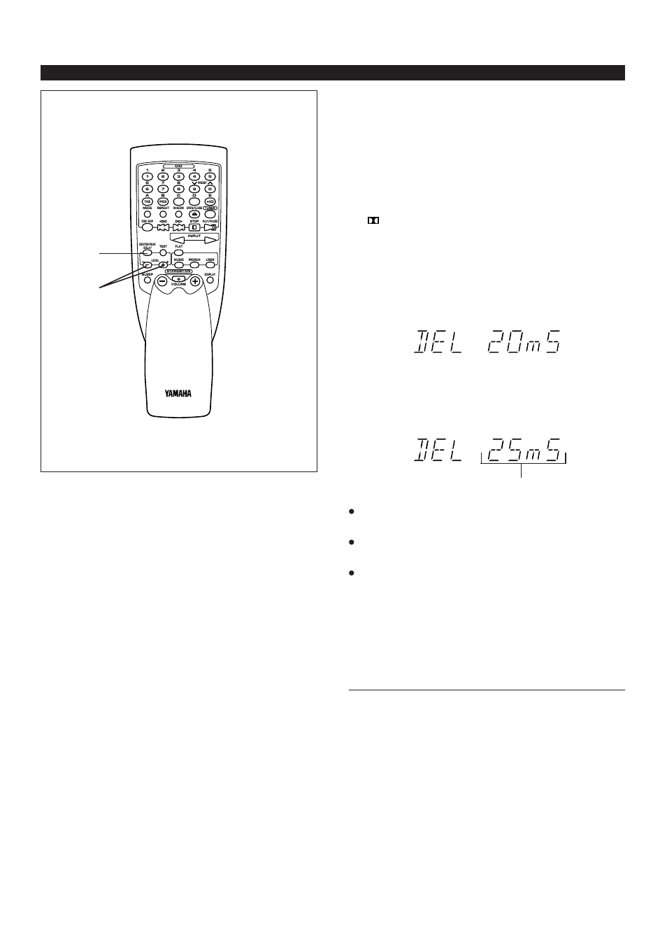 Adjusting delay time, E-36 using sound field processor, Control range | Adjustable | Yamaha EMX100RDS User Manual | Page 44 / 53