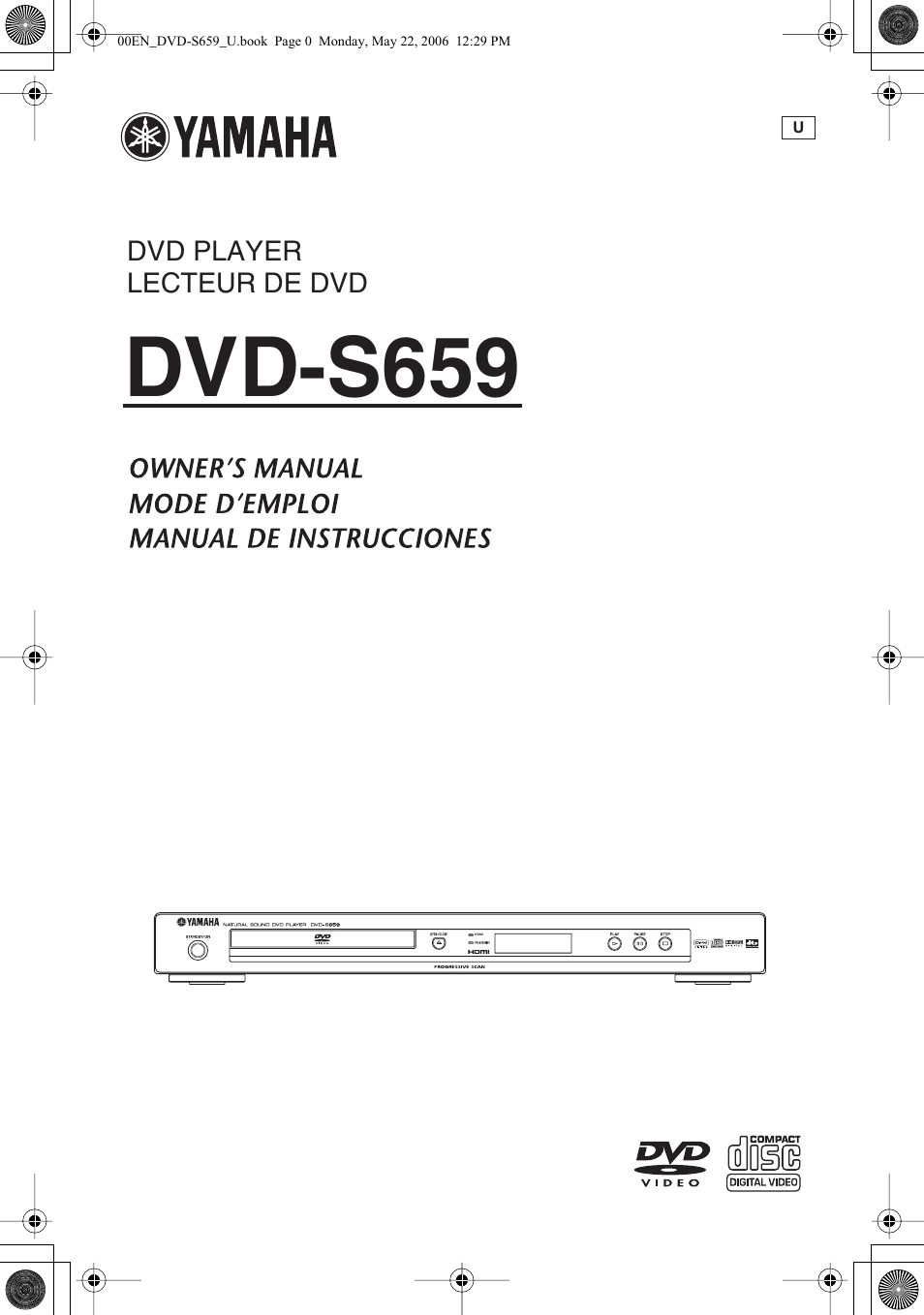 Yamaha DVD-S659BL User Manual | 47 pages