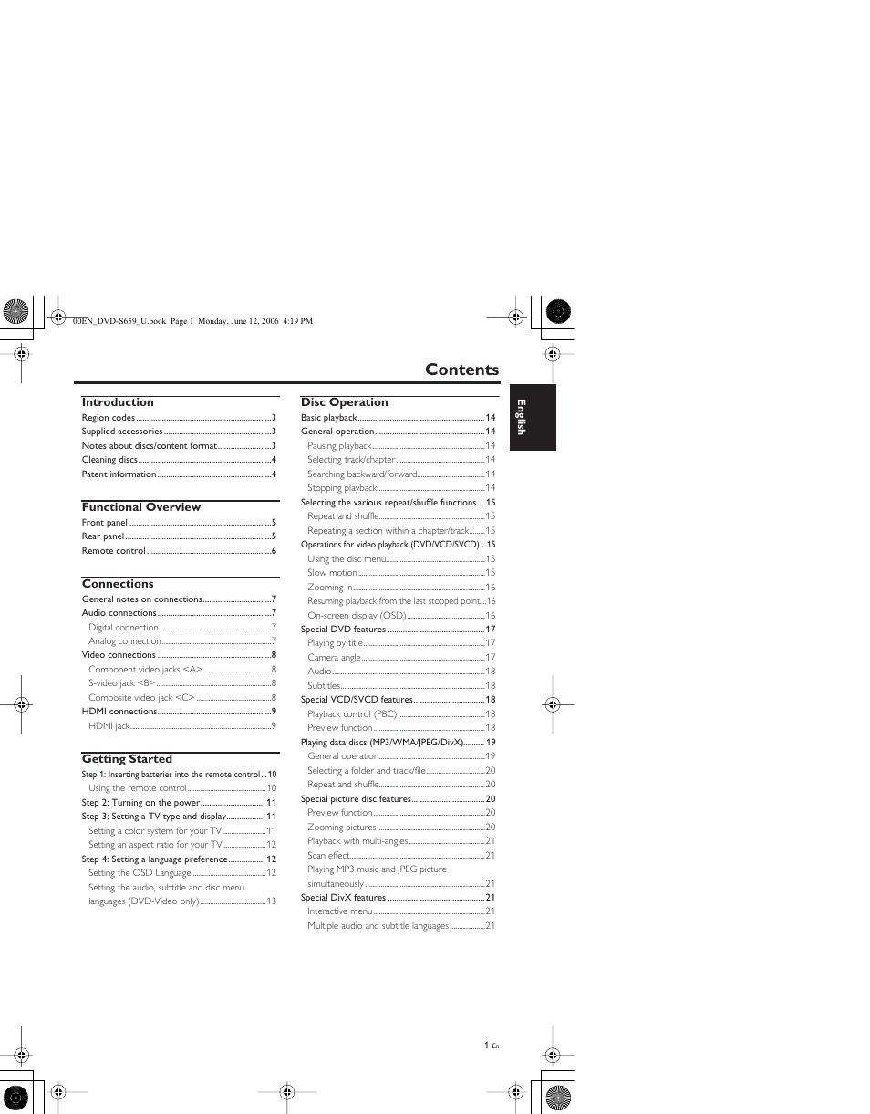 Yamaha DVD-S659BL User Manual | Page 5 / 47