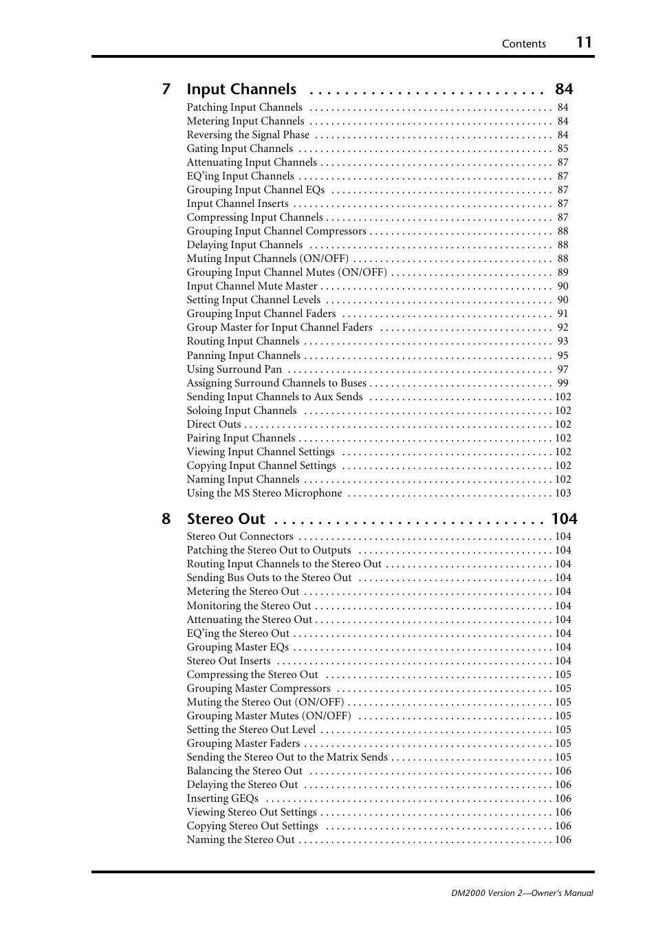 Yamaha DM2000 User Manual | Page 11 / 402