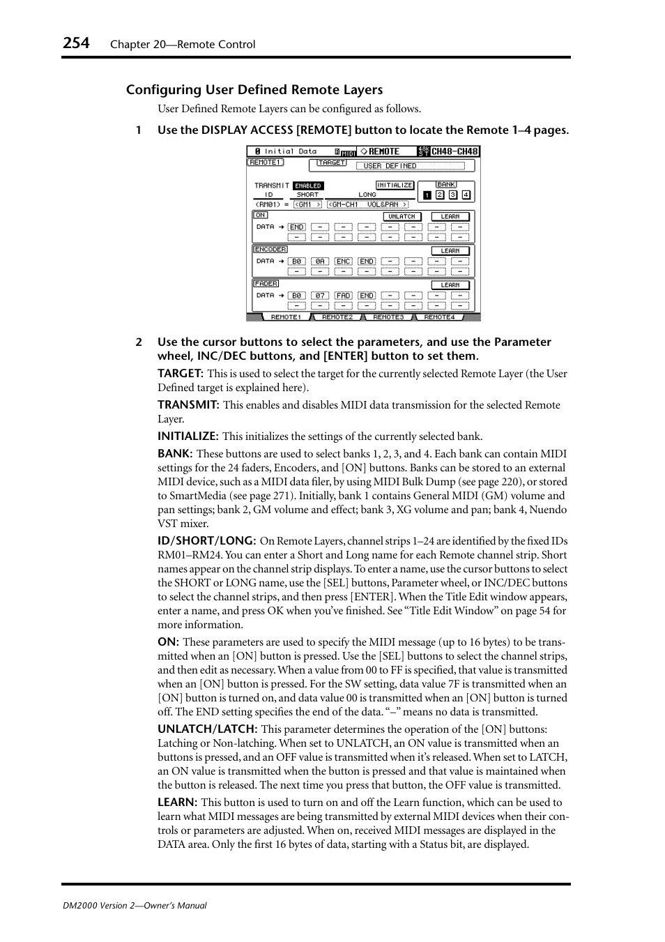 Yamaha DM2000 User Manual | Page 254 / 402