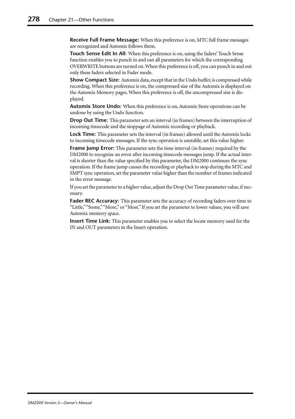Yamaha DM2000 User Manual | Page 278 / 402