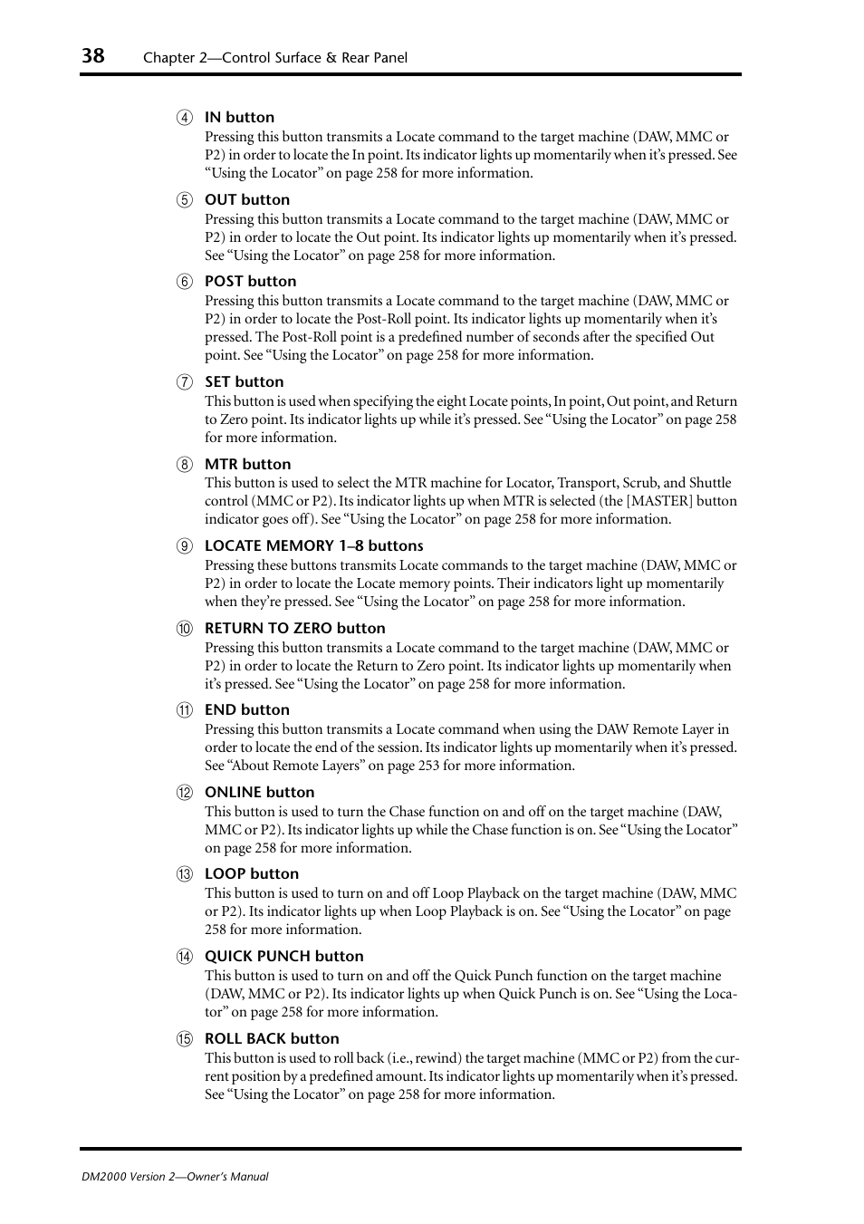 Yamaha DM2000 User Manual | Page 38 / 402