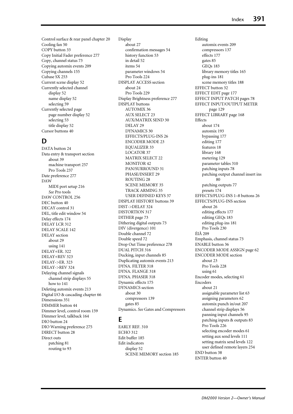 Yamaha DM2000 User Manual | Page 391 / 402
