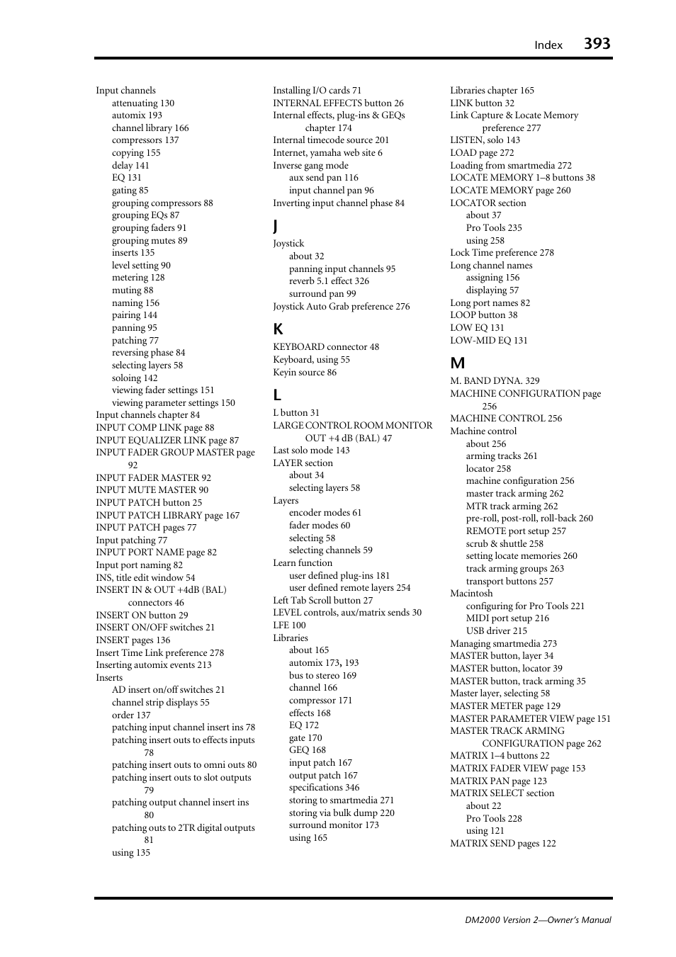 Yamaha DM2000 User Manual | Page 393 / 402