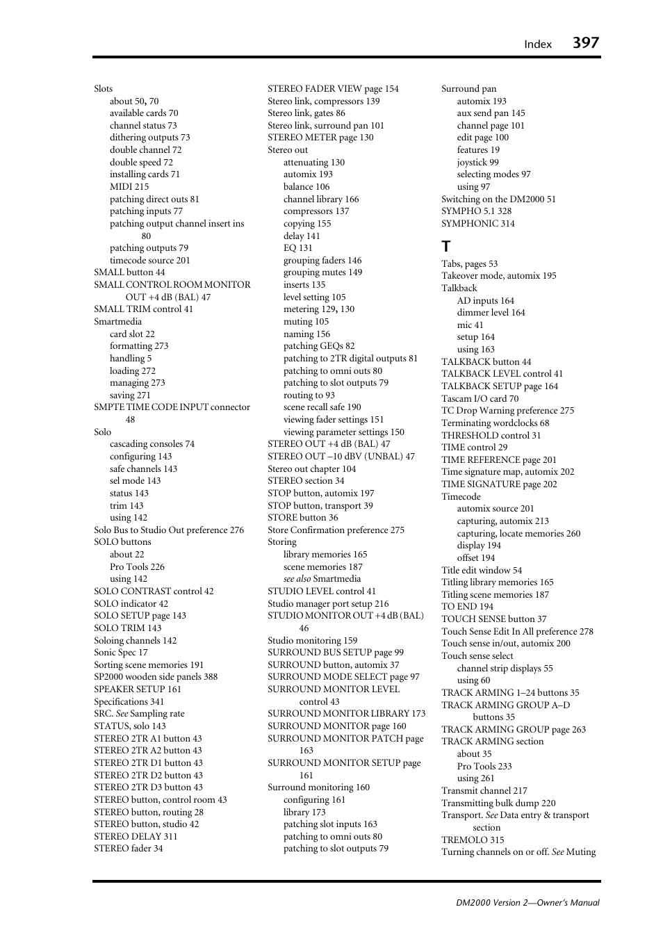 Yamaha DM2000 User Manual | Page 397 / 402