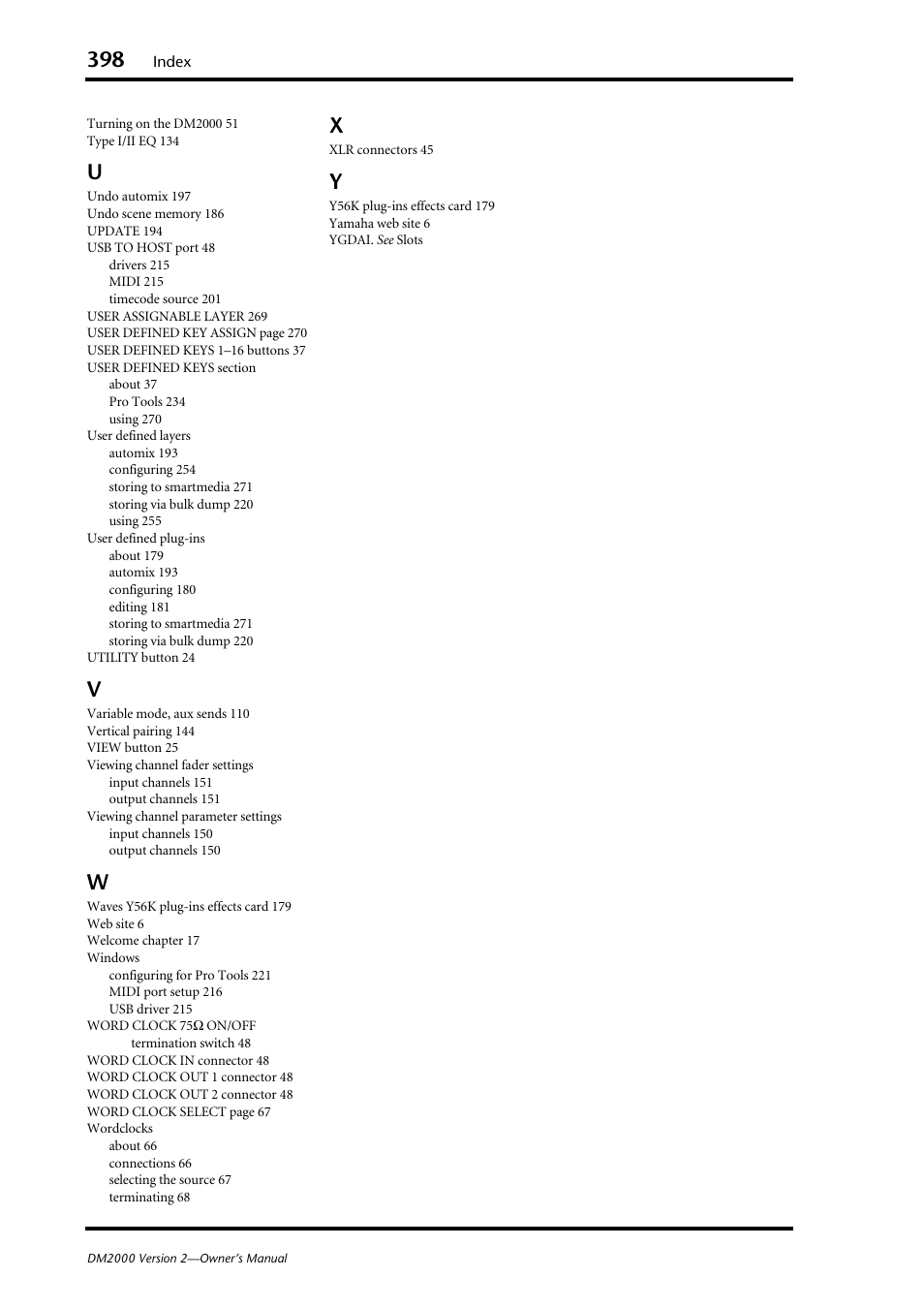 Yamaha DM2000 User Manual | Page 398 / 402