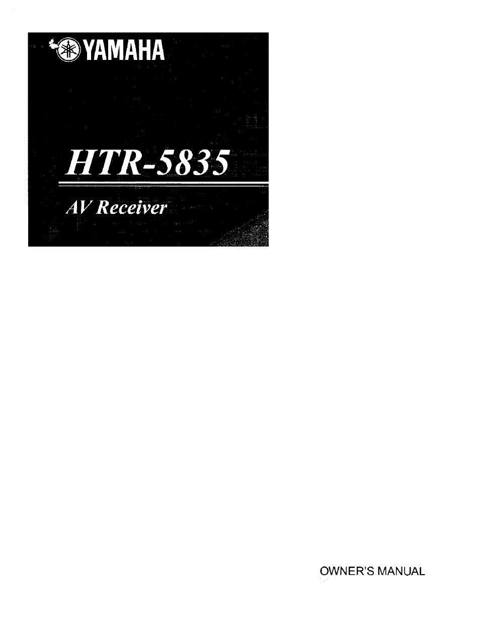 Yamaha HTR-5835 User Manual | 81 pages