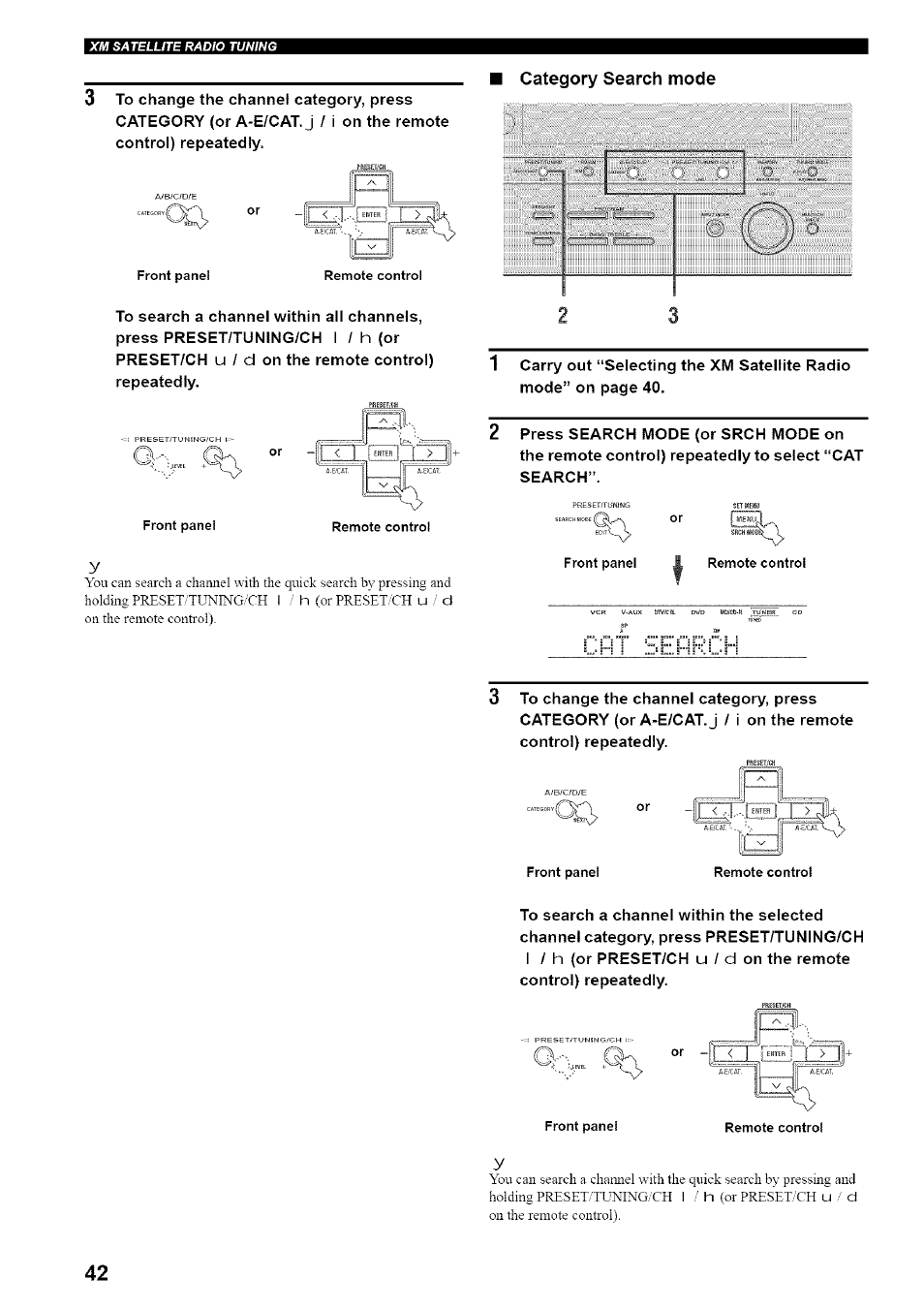 Category search mode | Yamaha HTR-5835 User Manual | Page 46 / 81