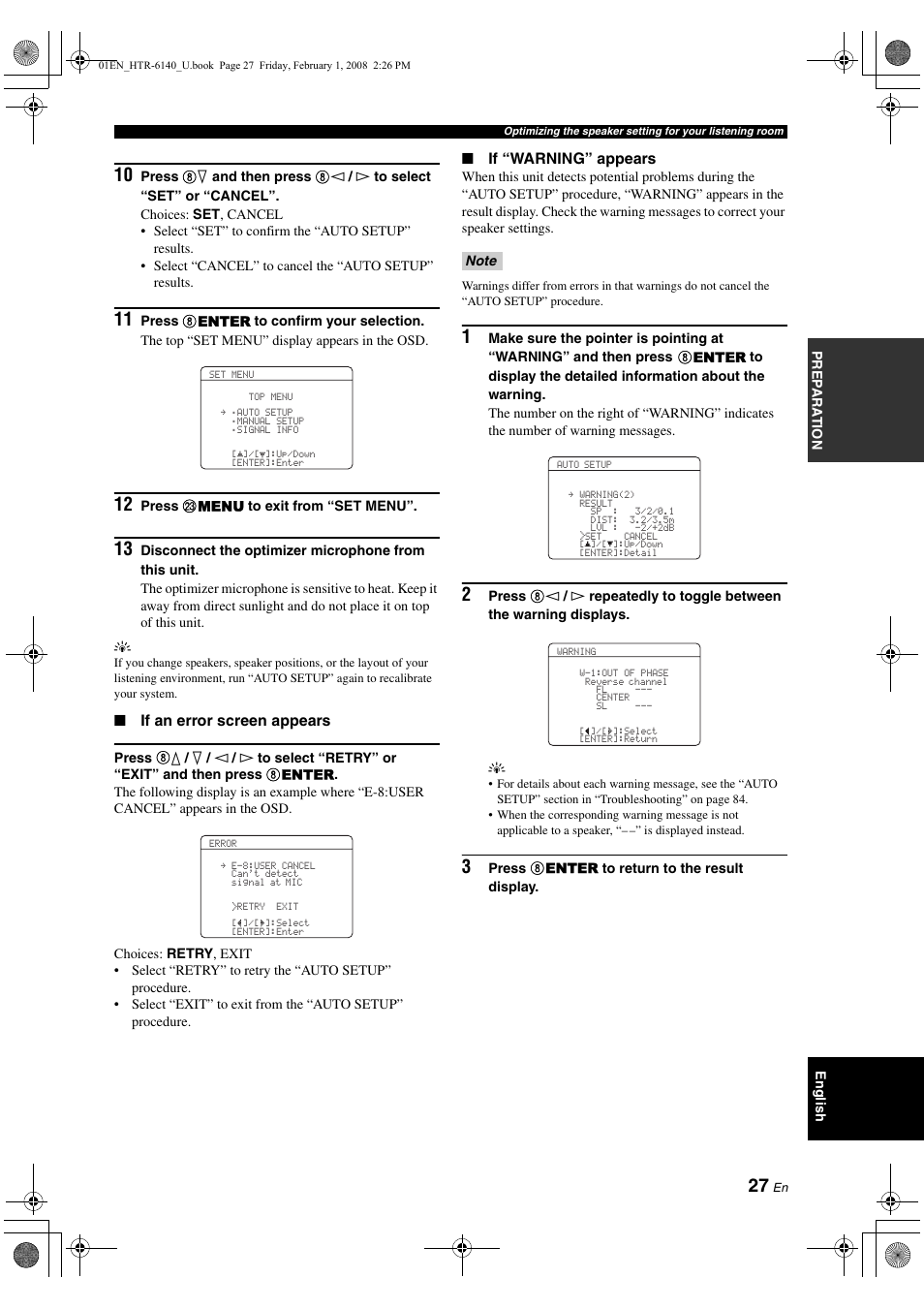 Yamaha HTR-6140 User Manual | Page 31 / 106