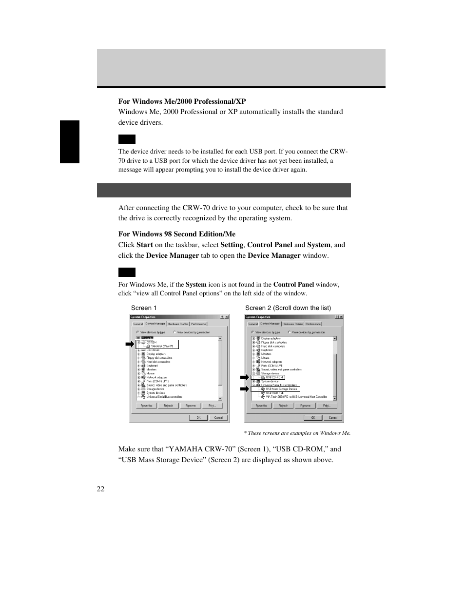 P. 22 | Yamaha CD Recordable/Rewritable Drive CRW-70 User Manual | Page 31 / 61