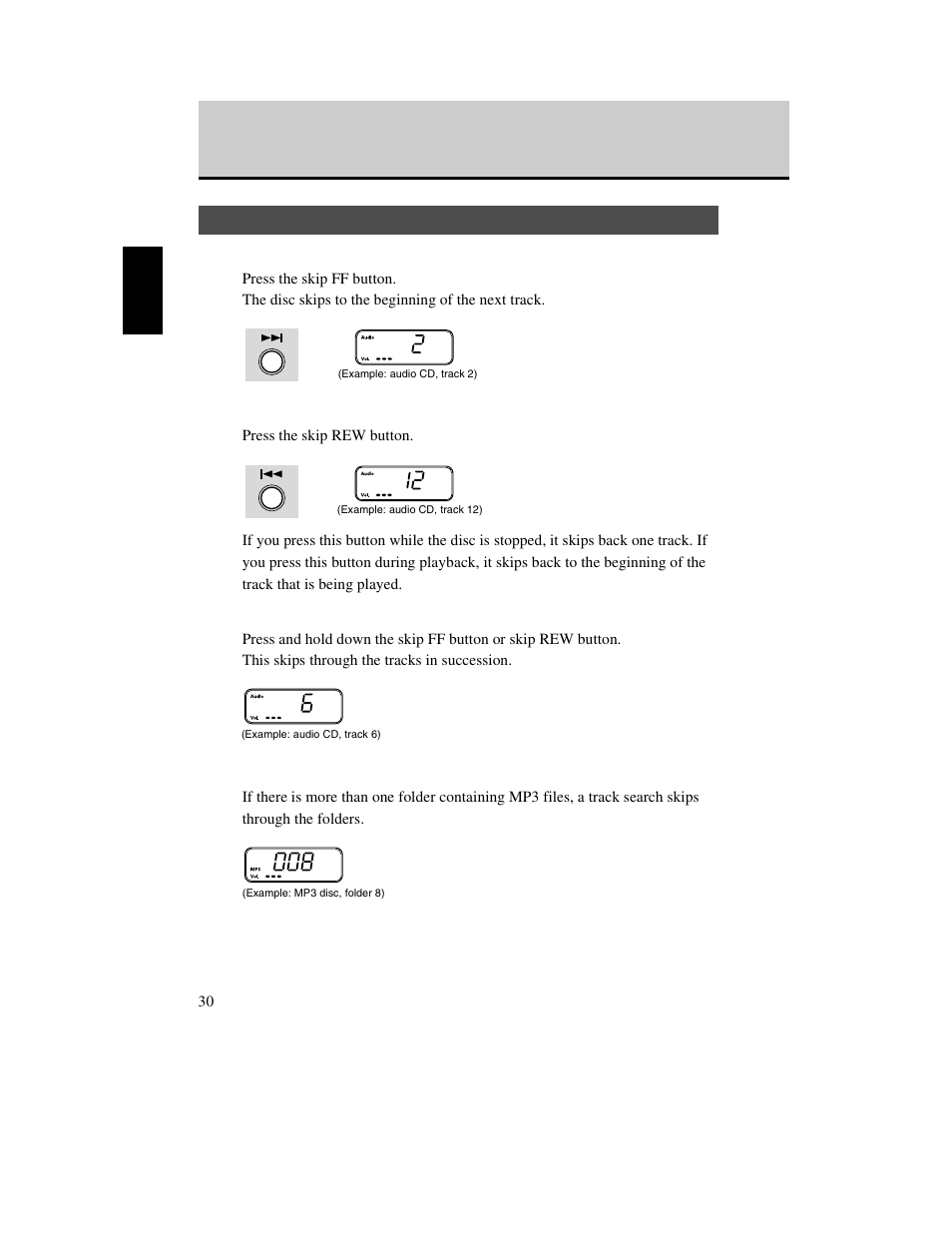 Skip, P. 30) | Yamaha CD Recordable/Rewritable Drive CRW-70 User Manual | Page 39 / 61