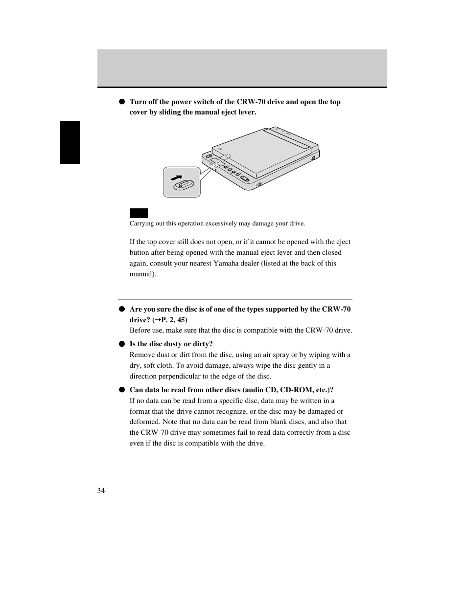 Mally, P. 34) | Yamaha CD Recordable/Rewritable Drive CRW-70 User Manual | Page 43 / 61
