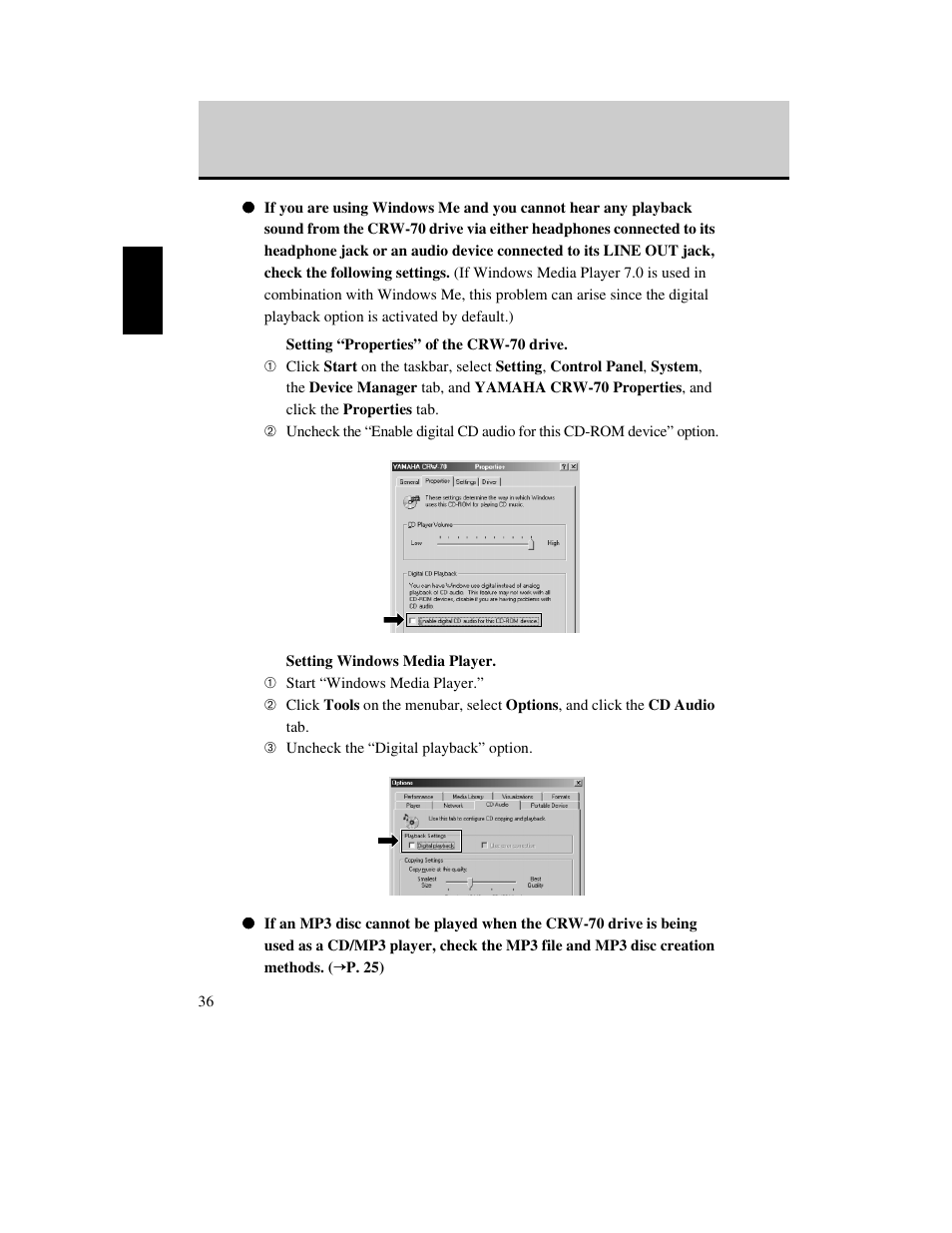Yamaha CD Recordable/Rewritable Drive CRW-70 User Manual | Page 45 / 61