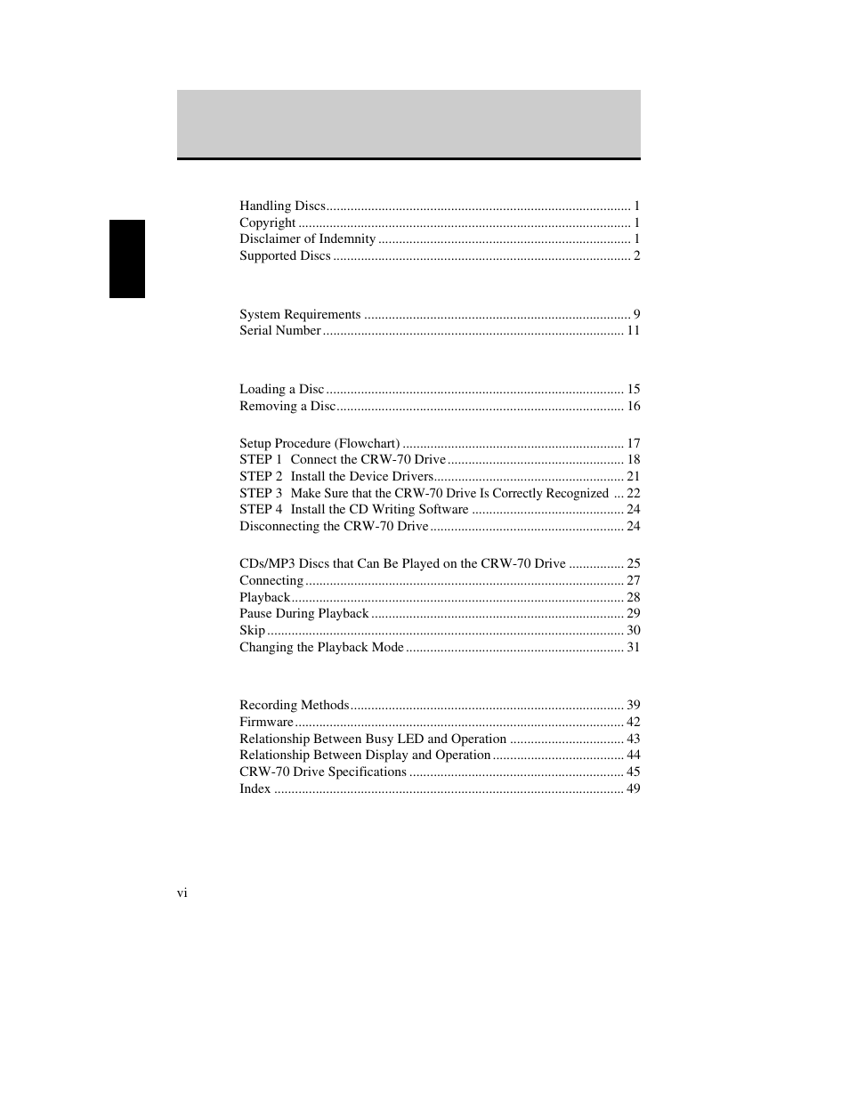 Yamaha CD Recordable/Rewritable Drive CRW-70 User Manual | Page 9 / 61
