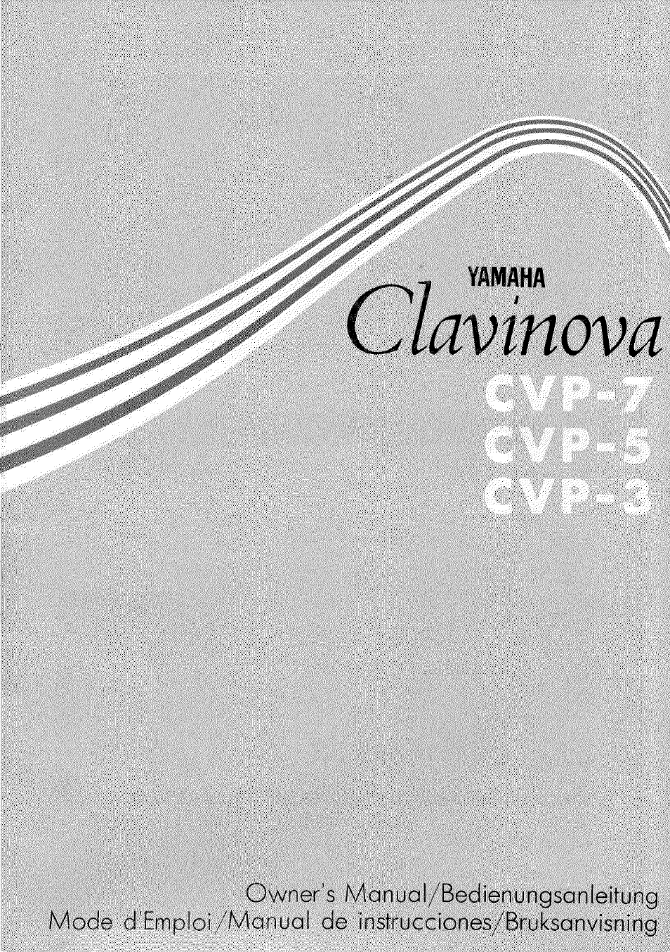 Yamaha Clavinova CVP-7 User Manual | 22 pages
