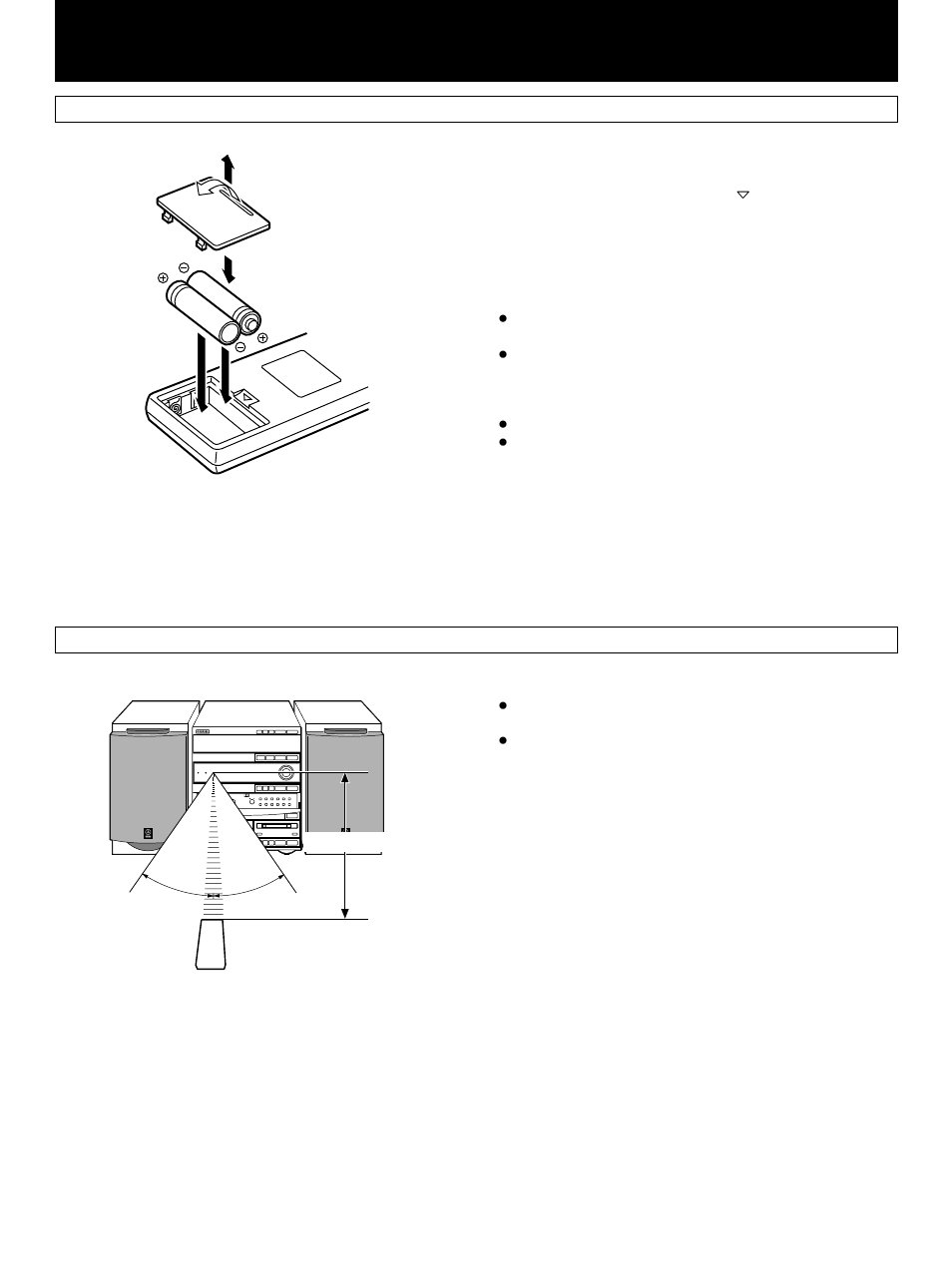 Preparations and connections, Installing batteries in the remote control, Remote control operation range | Yamaha GX-900 User Manual | Page 12 / 56