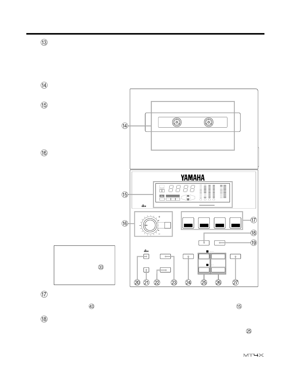 Recorder controls, Controls and connections 8 user’s guide, Master fader | Cassette tape com- partment, Multi-function display, Tape speed control, Rec select keys, Repeat key, Fld (fluorescent light display) shows | Yamaha MT4X User Manual | Page 10 / 56