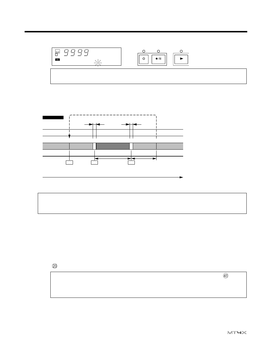 Recording functions 22 user’s guide, Set the working points | Yamaha MT4X User Manual | Page 24 / 56