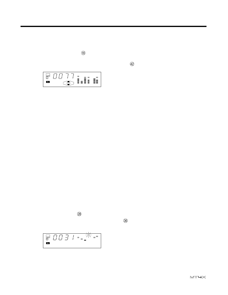 Repeat function, Recording levels function, Confirm the maximum level | Confirm the tape position, The maximum level segment of the level meters | Yamaha MT4X User Manual | Page 44 / 56