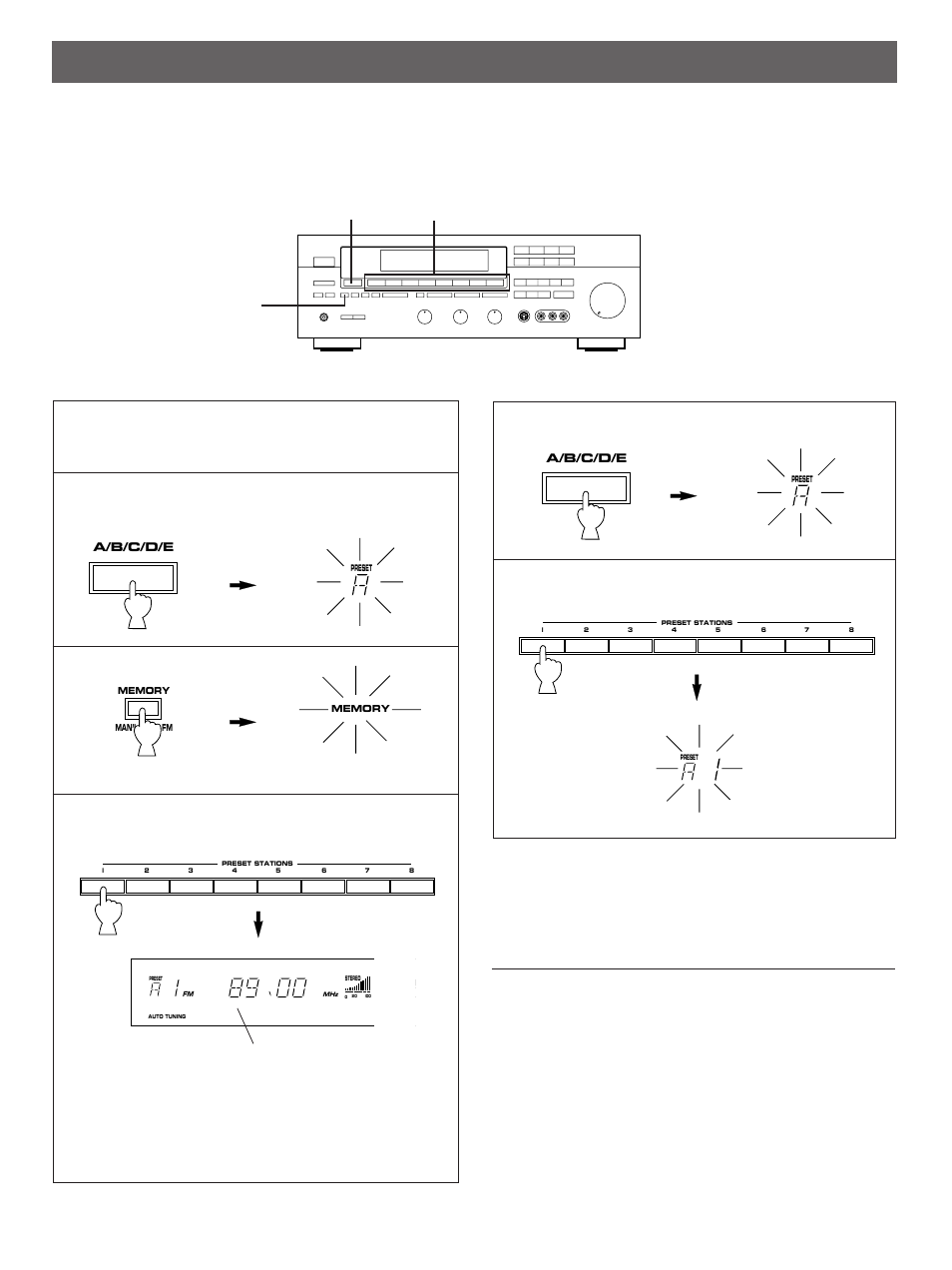 Preset tuning, 20 manual preset tuning | Yamaha RX-V590RDS User Manual | Page 20 / 36