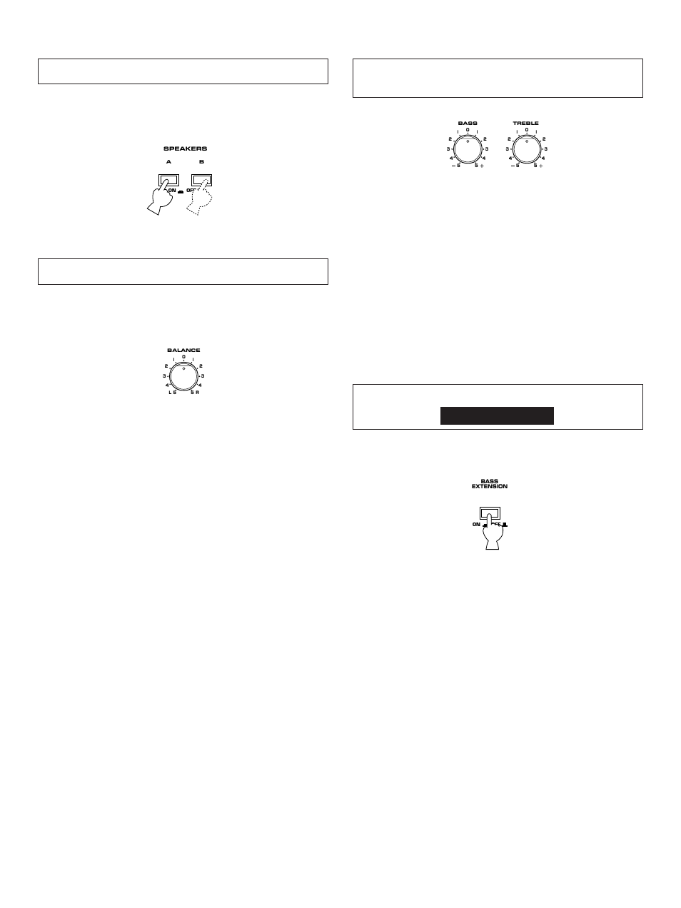 26 selecting the speaker system, Adjusting the balance control, Adjusting the bass and treble controls | Using the bass extension switch, Dsp-a592 only | Yamaha DSP-A492 User Manual | Page 26 / 34