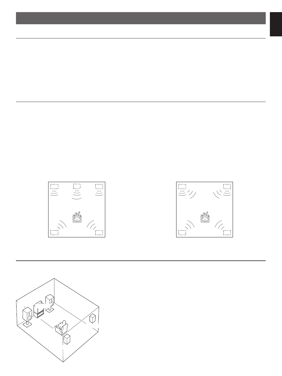 Speaker setup, Speaker configuration, Speakers to be used | Speaker placement, English | Yamaha DSP-A492 User Manual | Page 7 / 34