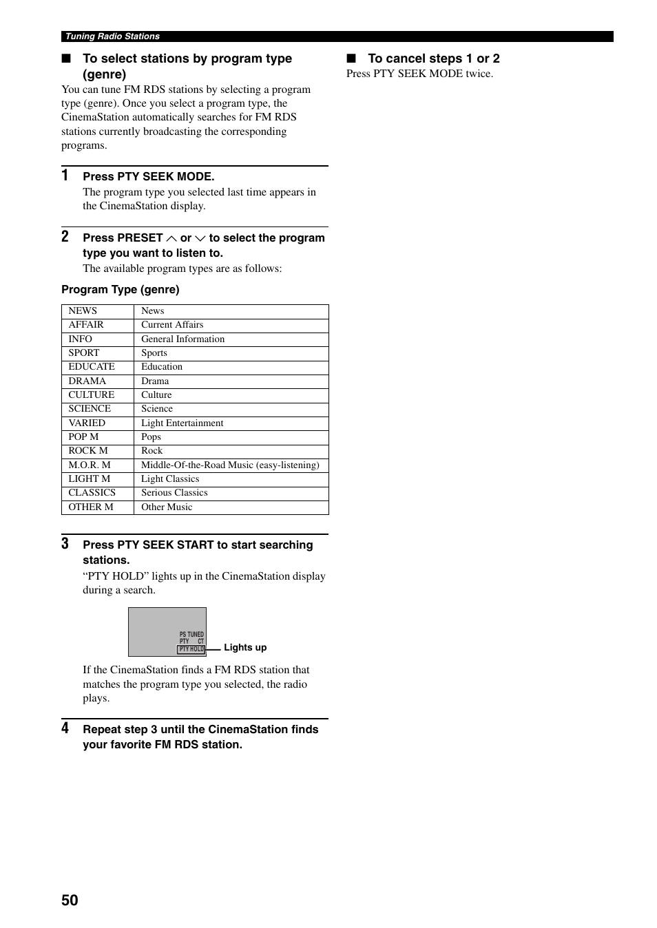 E “program type (genre) | Yamaha DVR-S150 User Manual | Page 55 / 99