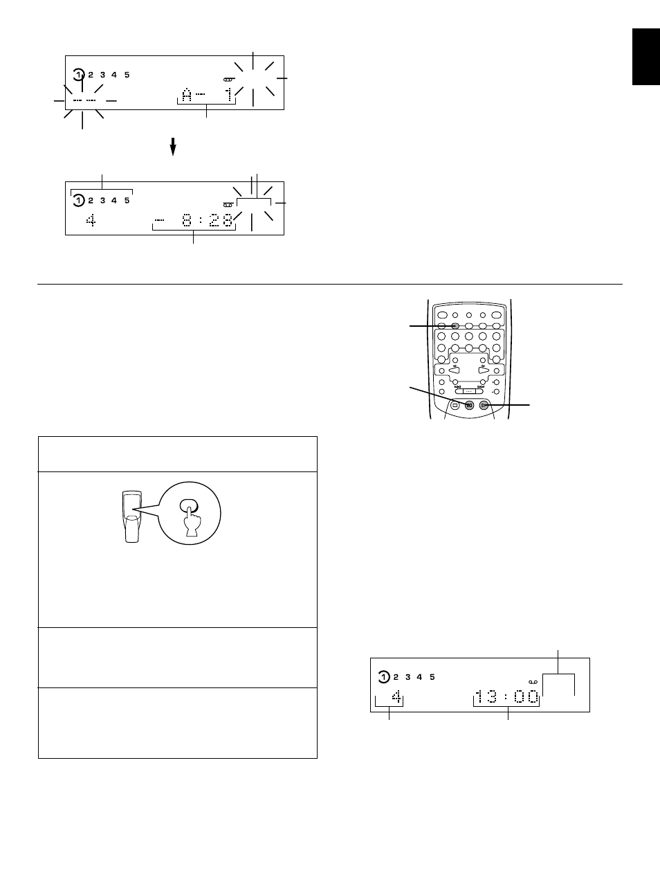 Random sequential tape programming, English, Display information during programming | Yamaha CDC-775 User Manual | Page 23 / 28