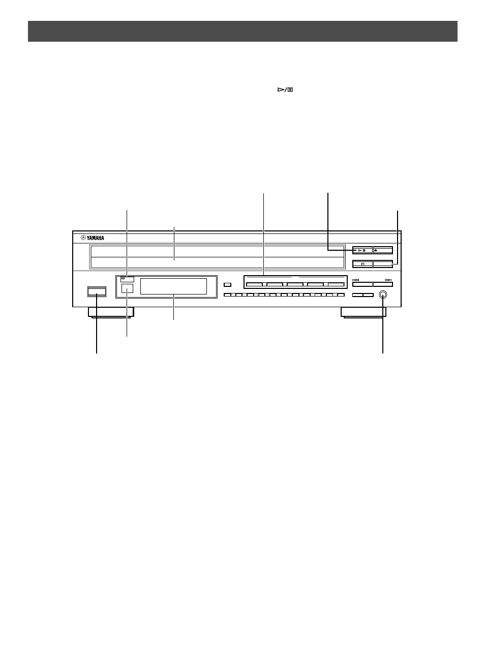 Identification of components, Front panel | Yamaha CDC-775 User Manual | Page 6 / 28