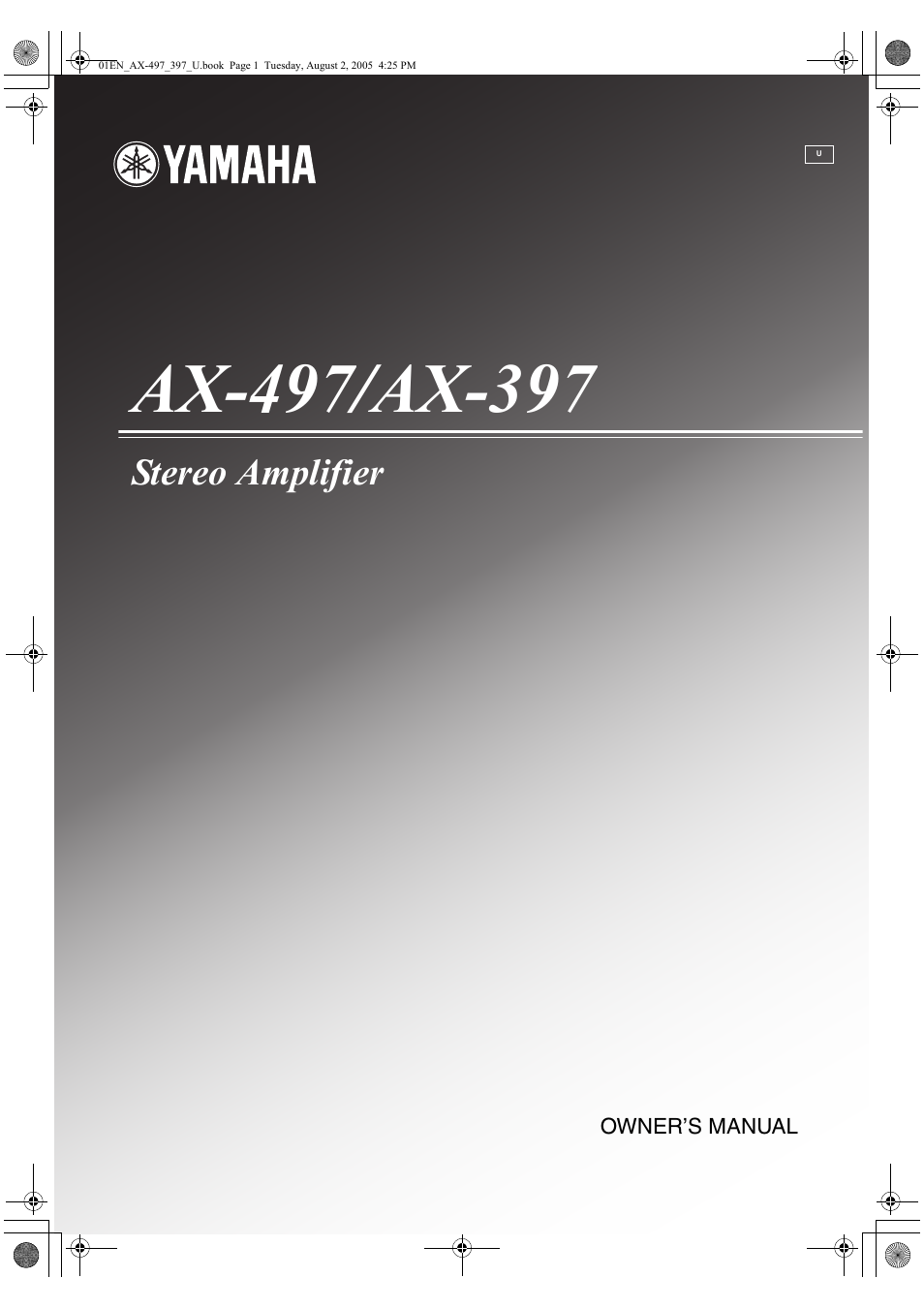 Yamaha AX-497  EN User Manual | 23 pages