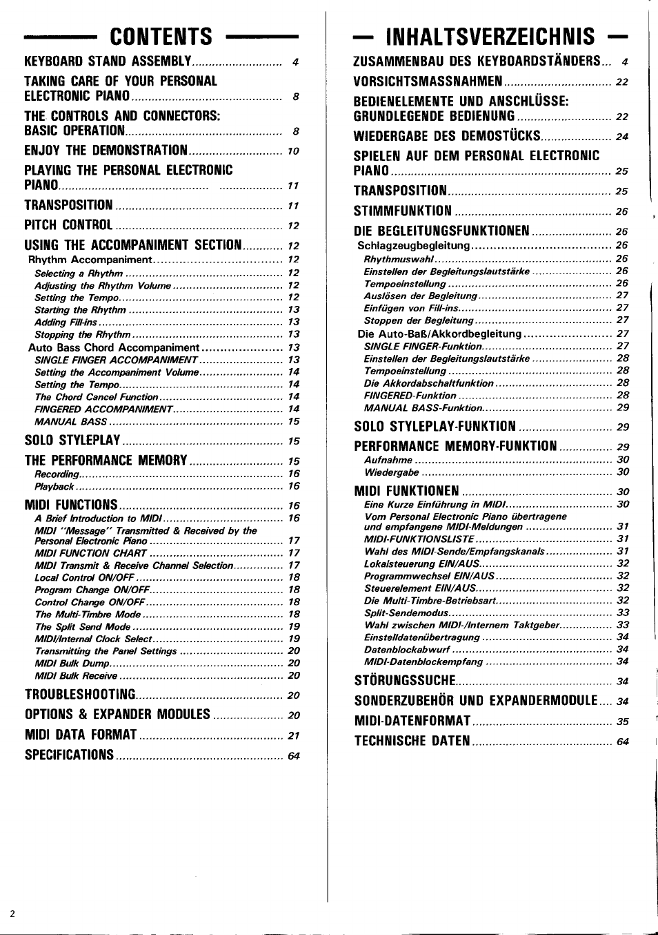 Yamaha YFP-70 User Manual | Page 4 / 27