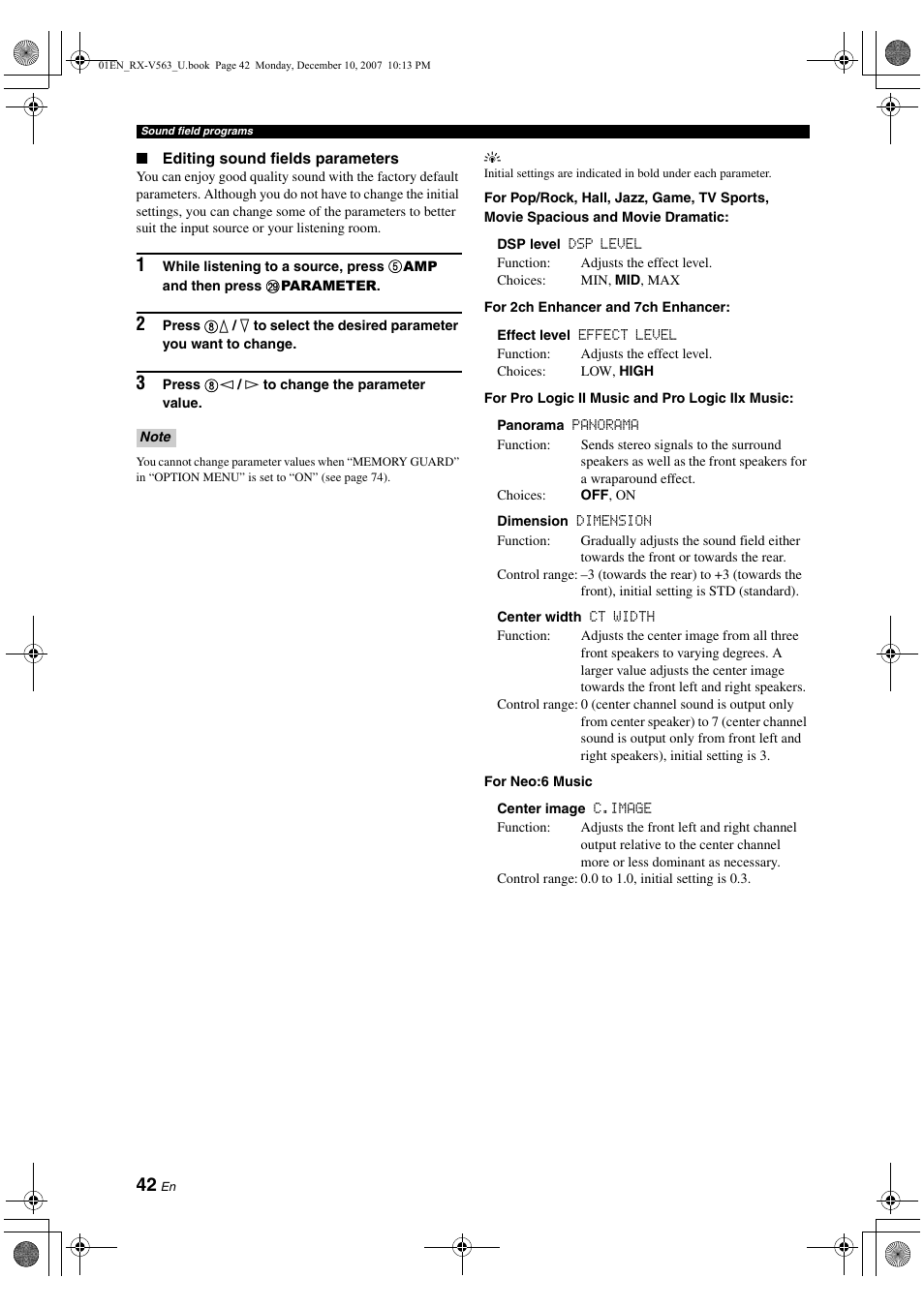 Yamaha RX-V563 User Manual | Page 46 / 111