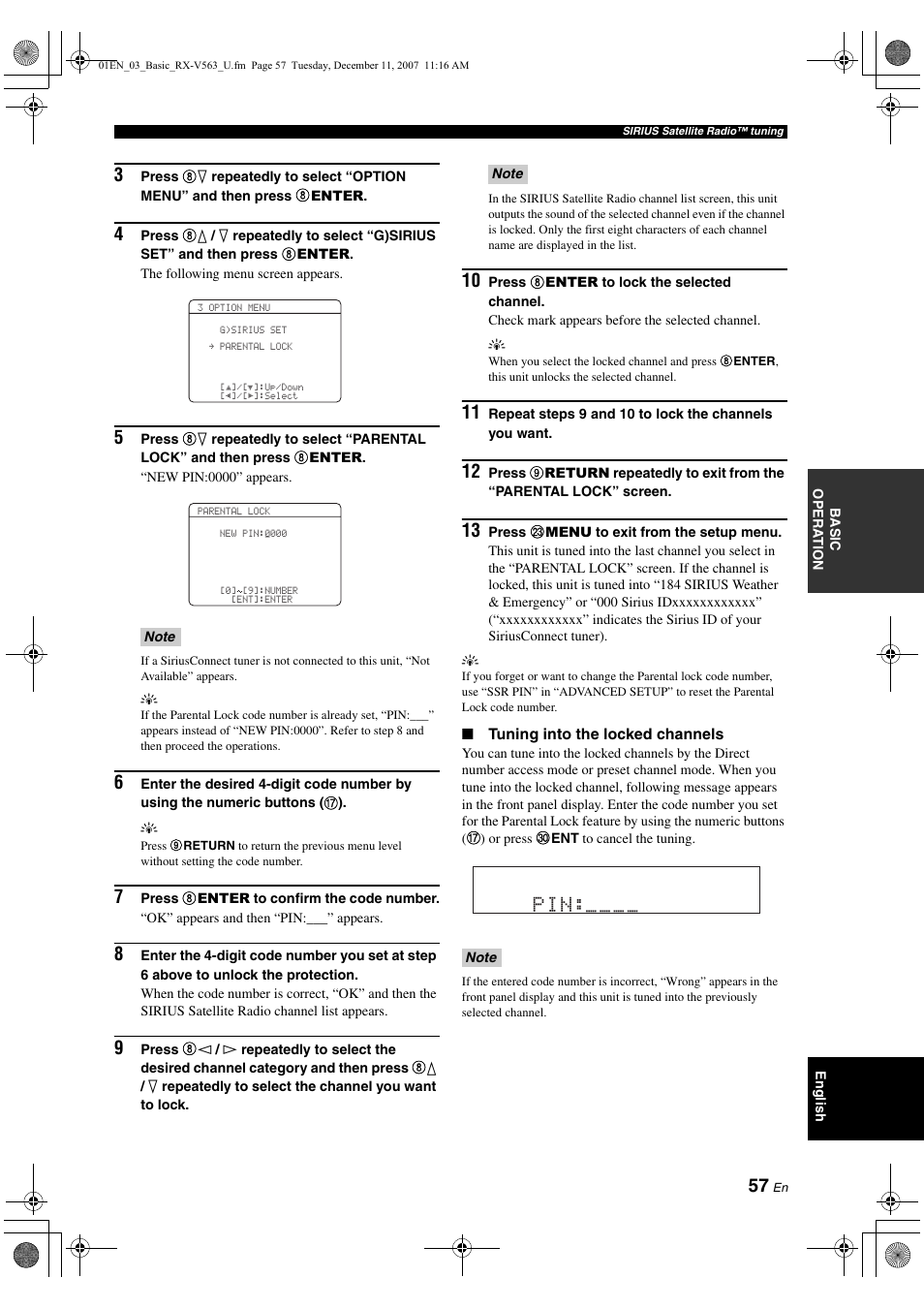 Yamaha RX-V563 User Manual | Page 61 / 111