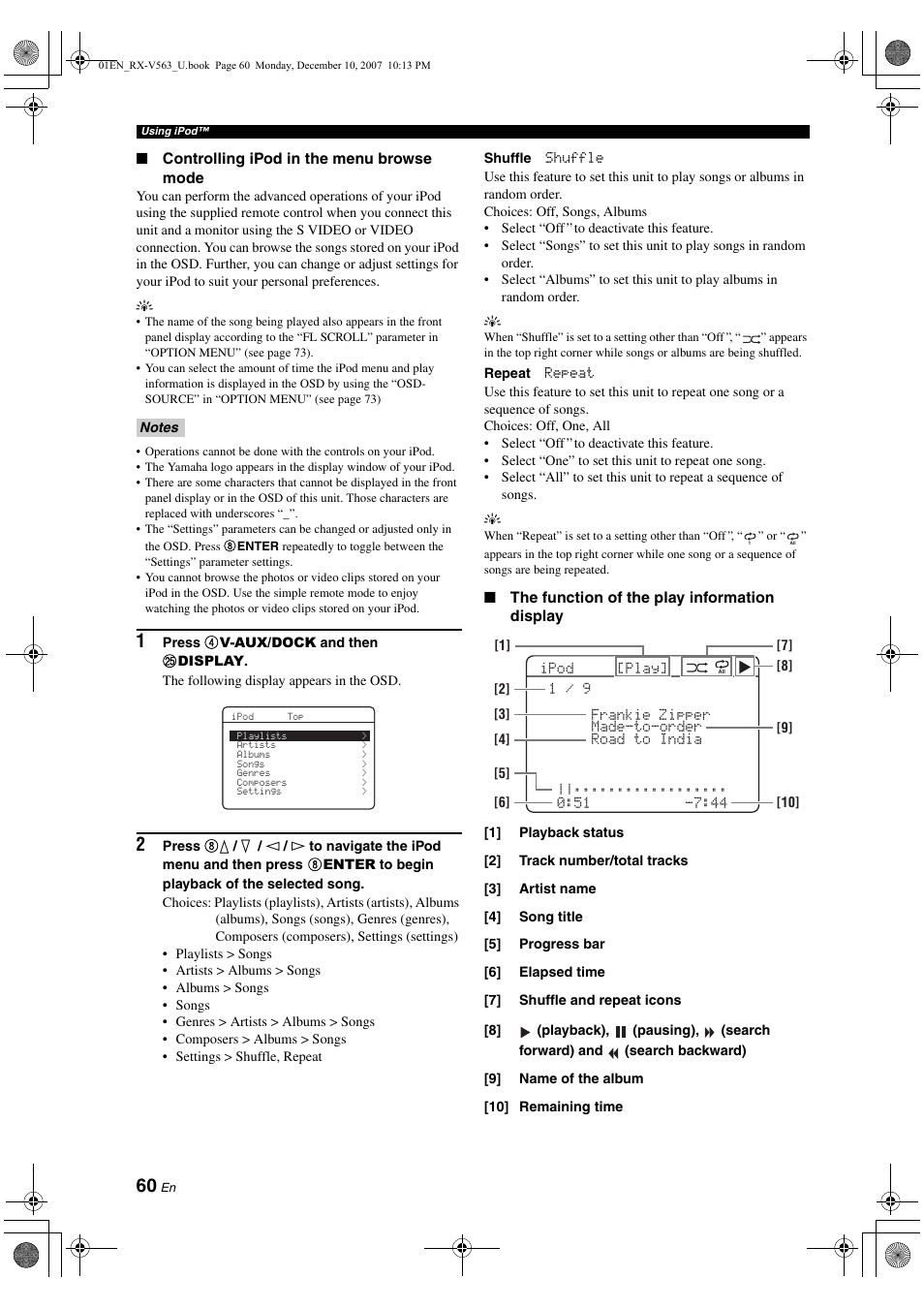 Yamaha RX-V563 User Manual | Page 64 / 111