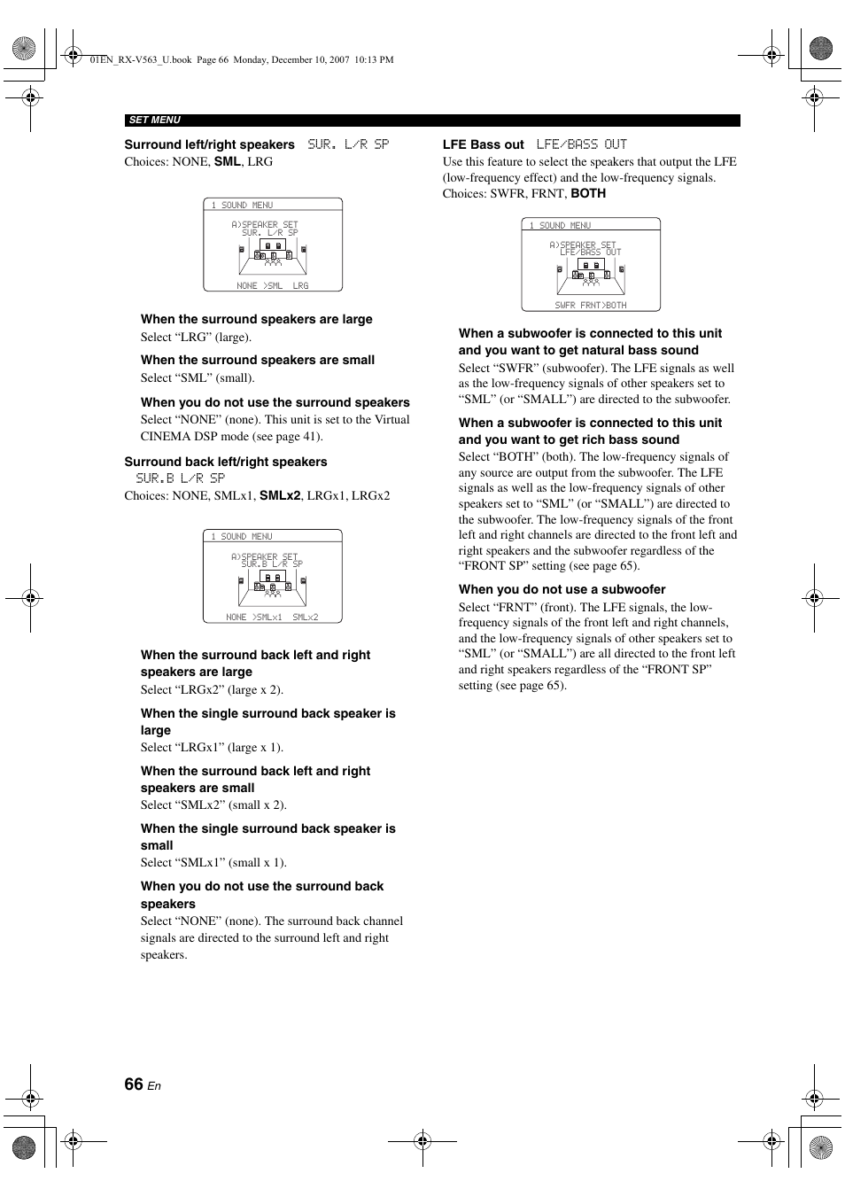 Yamaha RX-V563 User Manual | Page 70 / 111