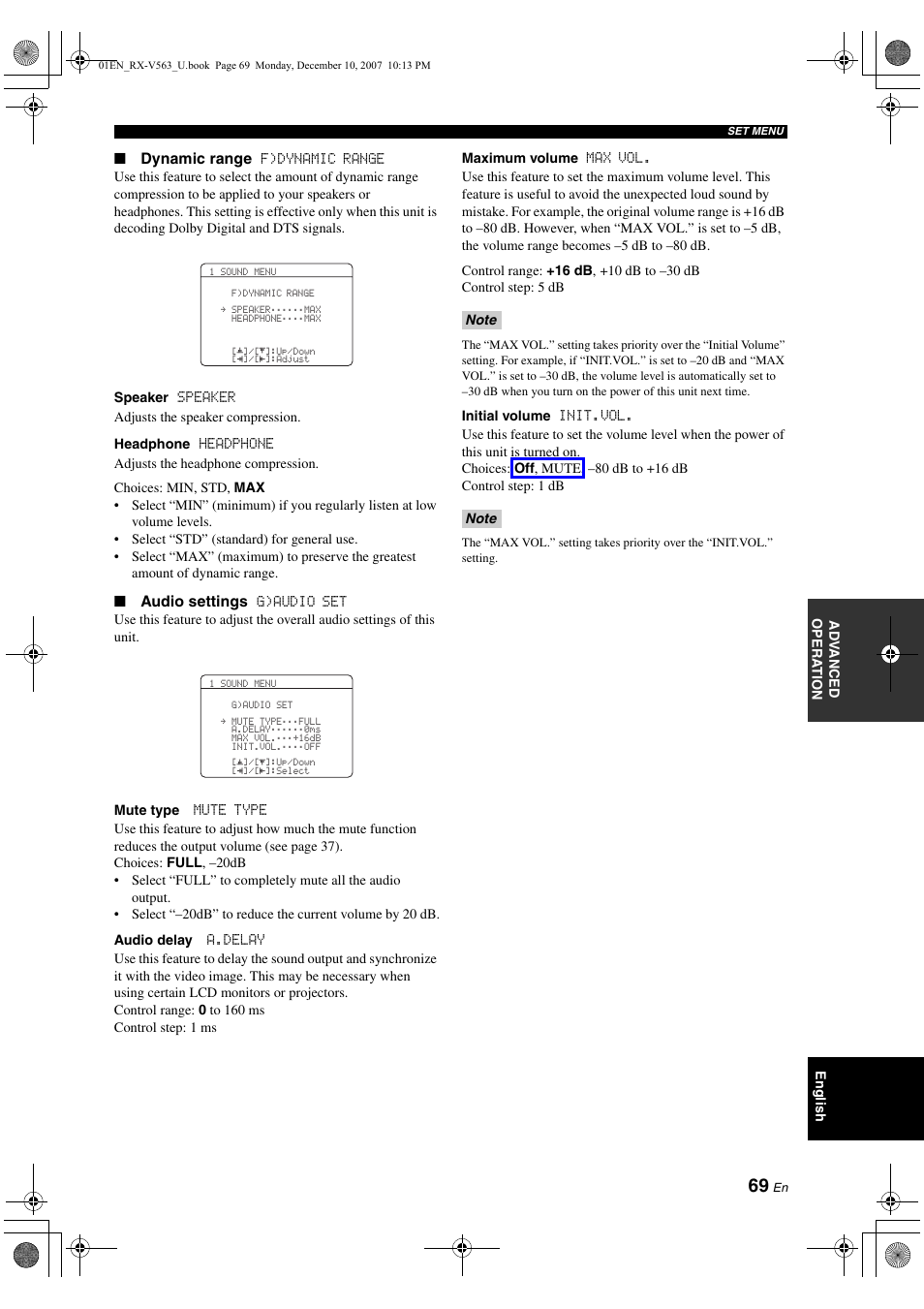 Yamaha RX-V563 User Manual | Page 73 / 111