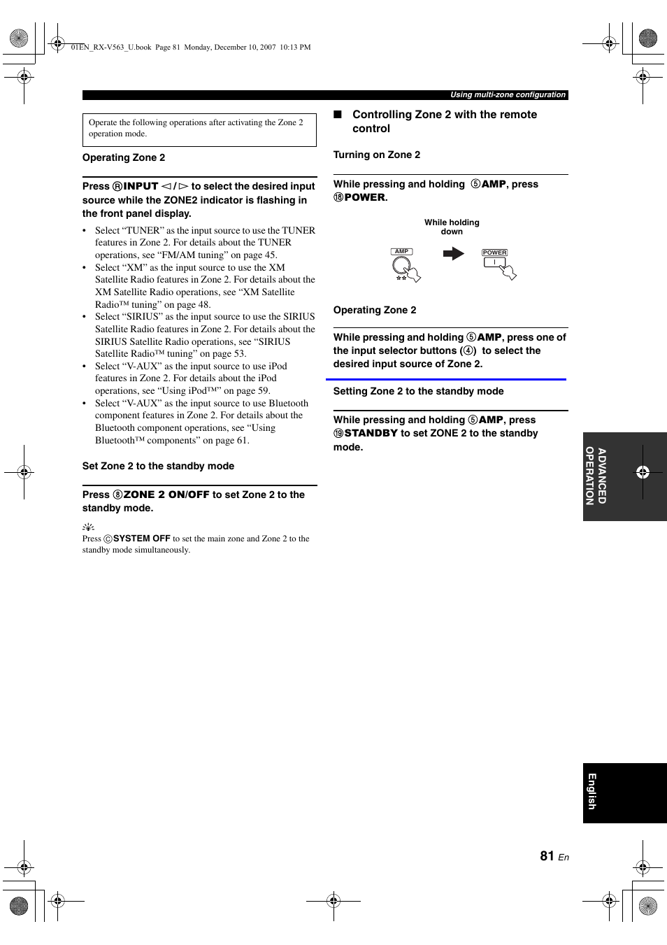 Yamaha RX-V563 User Manual | Page 85 / 111