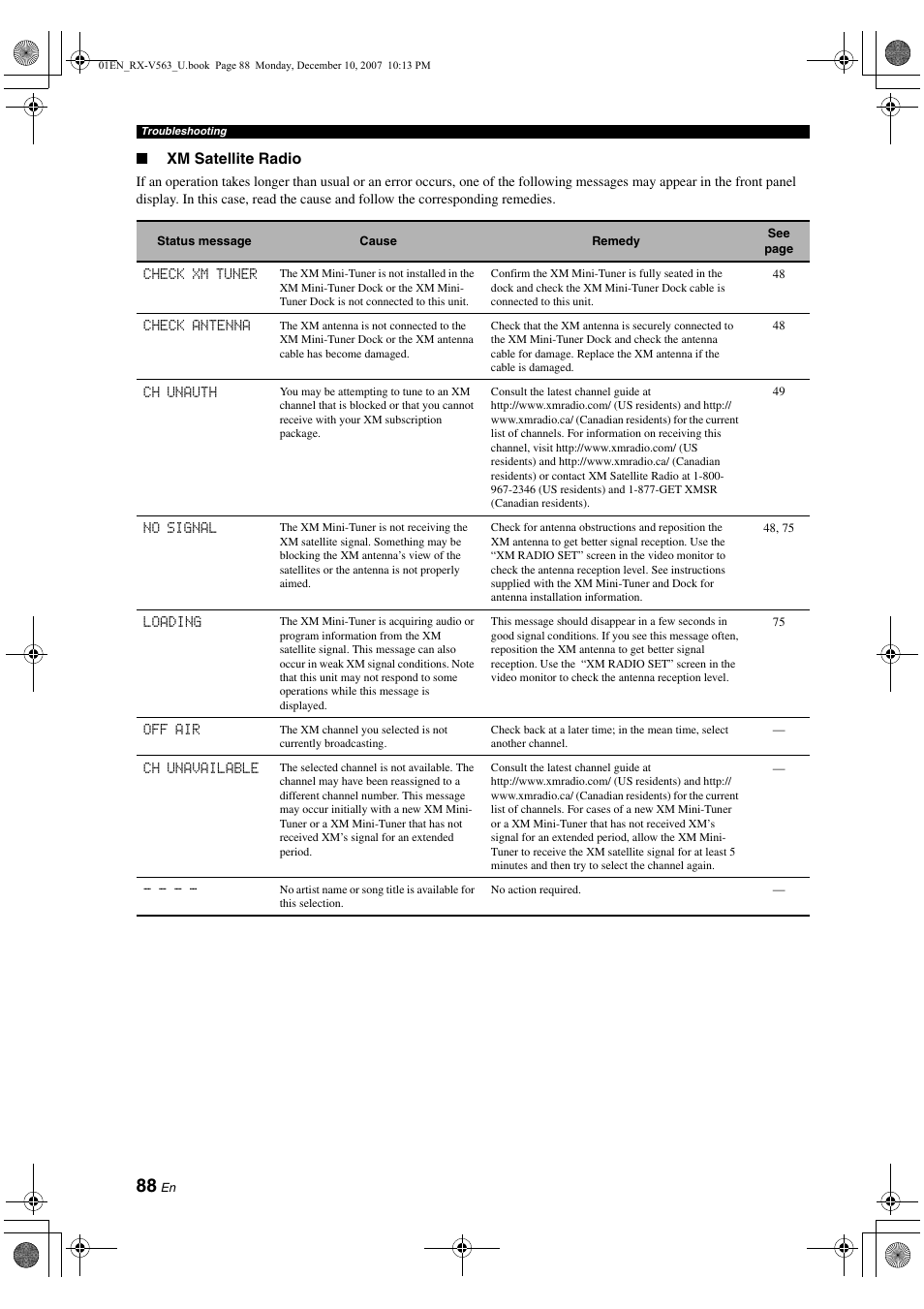 Yamaha RX-V563 User Manual | Page 92 / 111