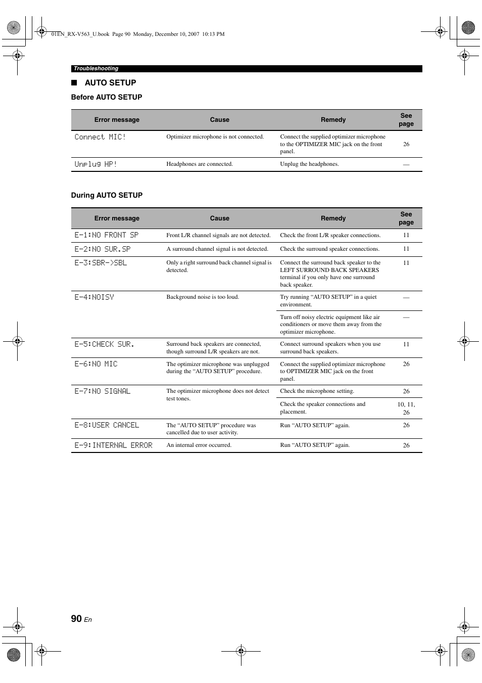 Yamaha RX-V563 User Manual | Page 94 / 111