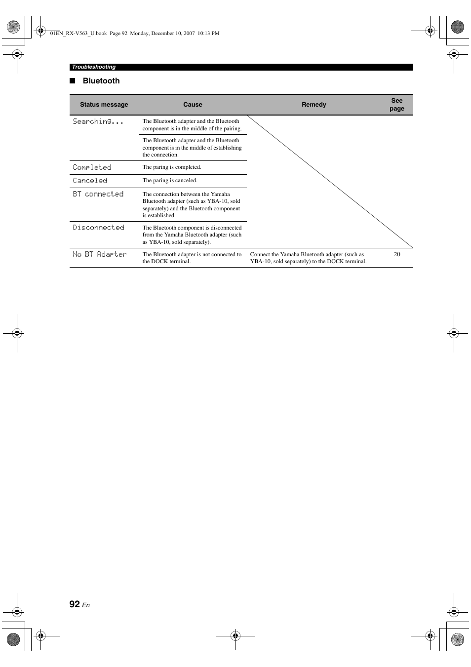 Yamaha RX-V563 User Manual | Page 96 / 111