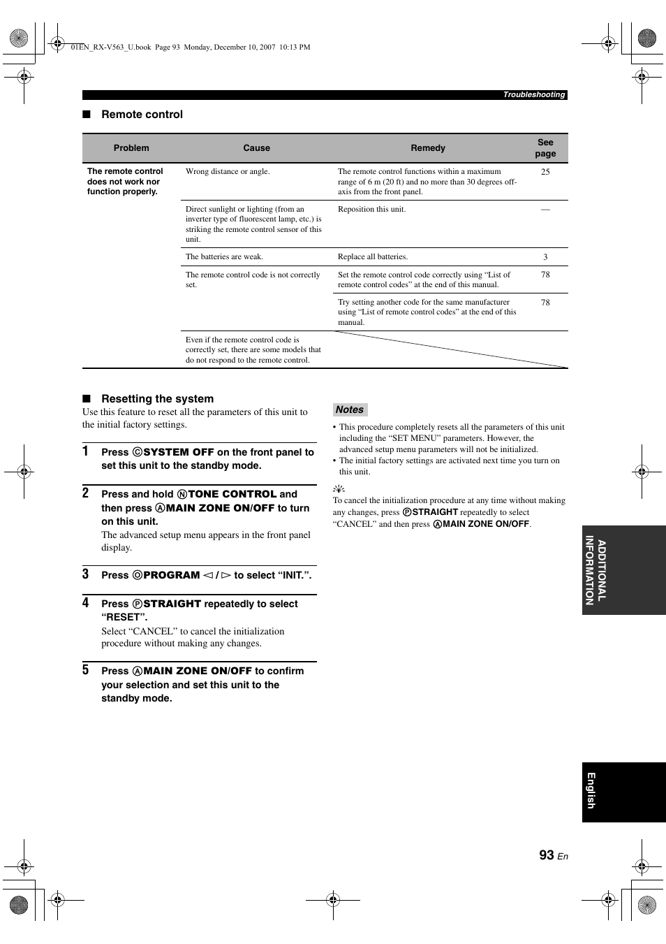 Yamaha RX-V563 User Manual | Page 97 / 111