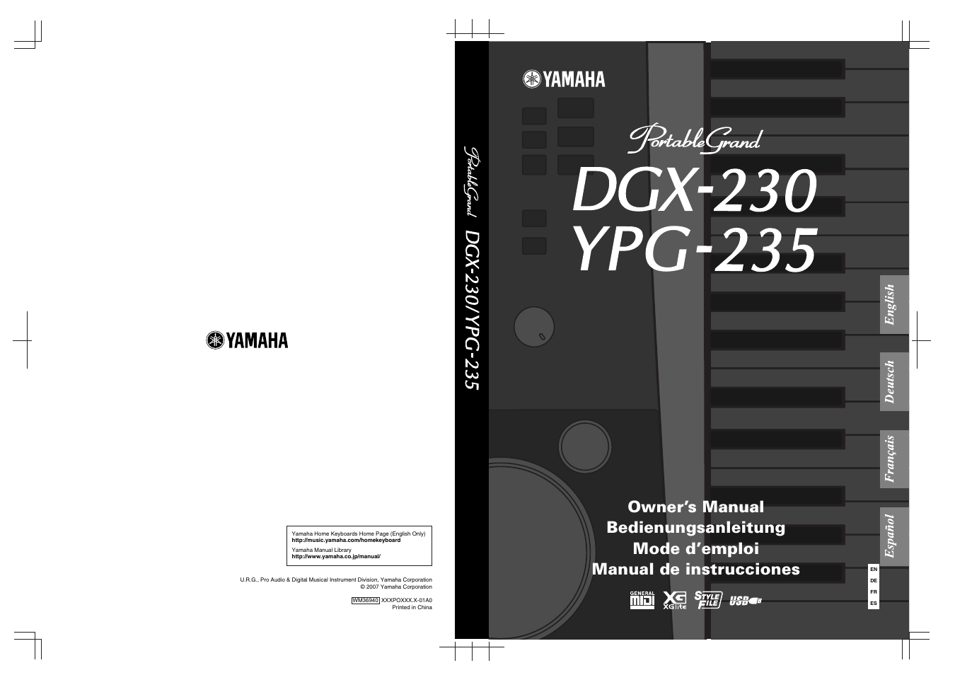 Yamaha DGX-230 User Manual | 128 pages